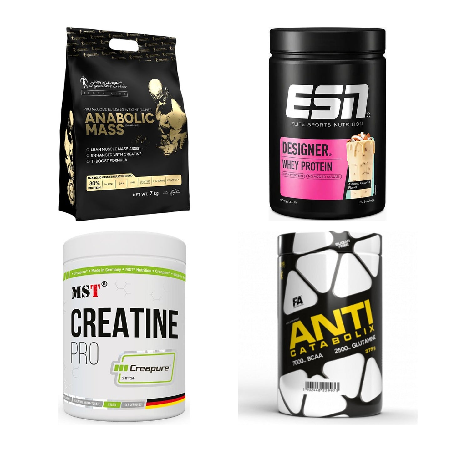 Masseaufbau für Fortgeschrittene: Kevin Levrone Anabolic + 3 weitere – alle enthaltenen Artikel