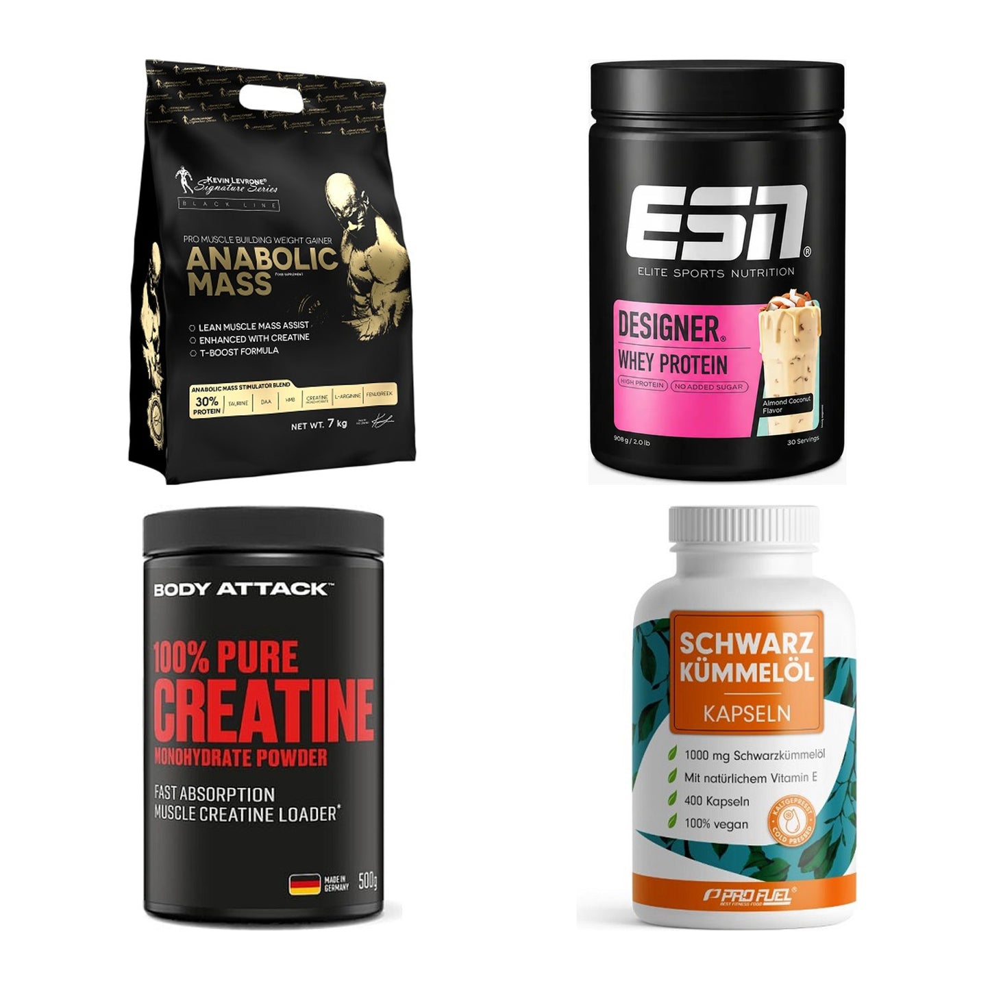 Masseaufbau für Fortgeschrittene: Kevin Levrone Anabolic + 3 weitere – alle enthaltenen Artikel