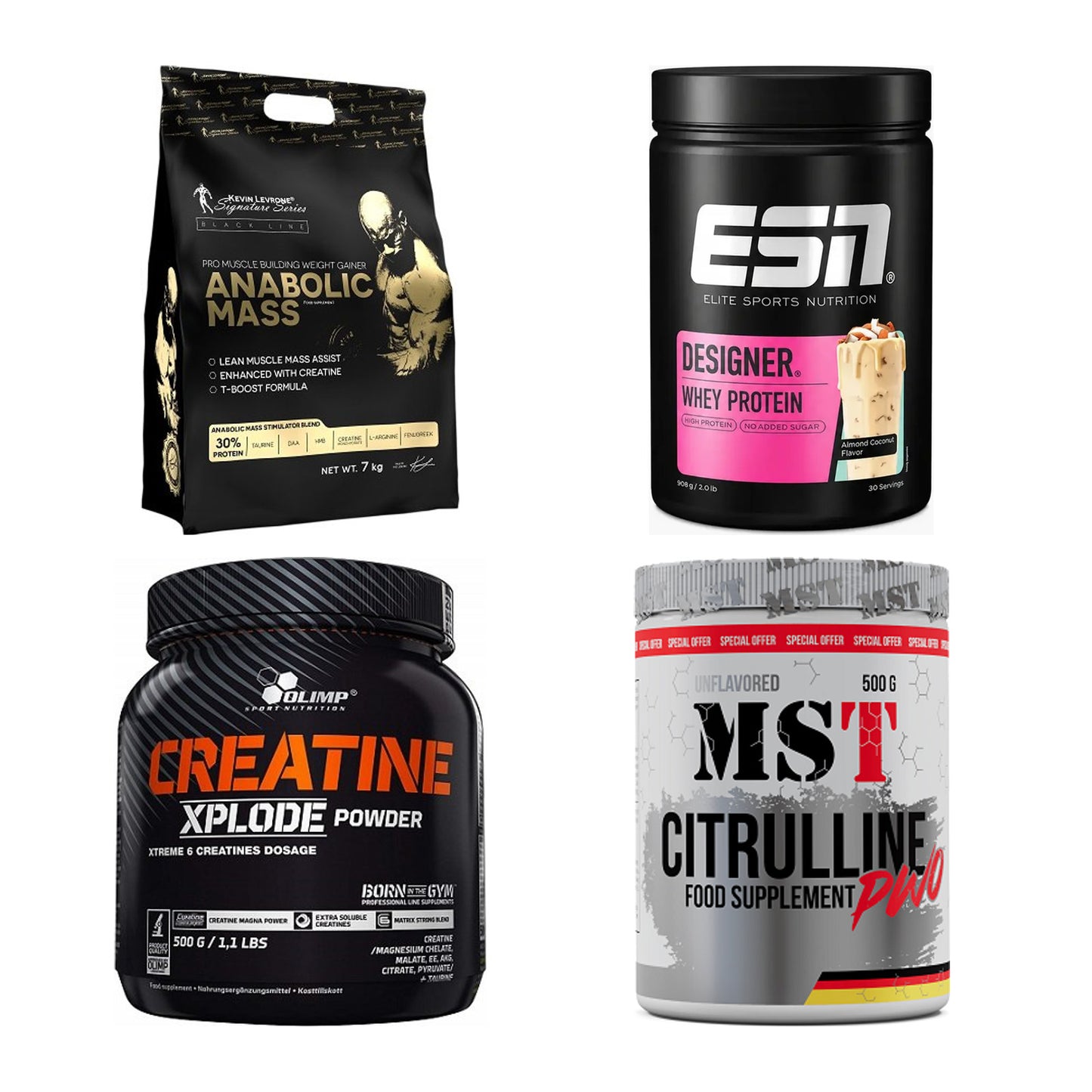 Masseaufbau für Fortgeschrittene: Kevin Levrone Anabolic + 3 weitere – alle enthaltenen Artikel