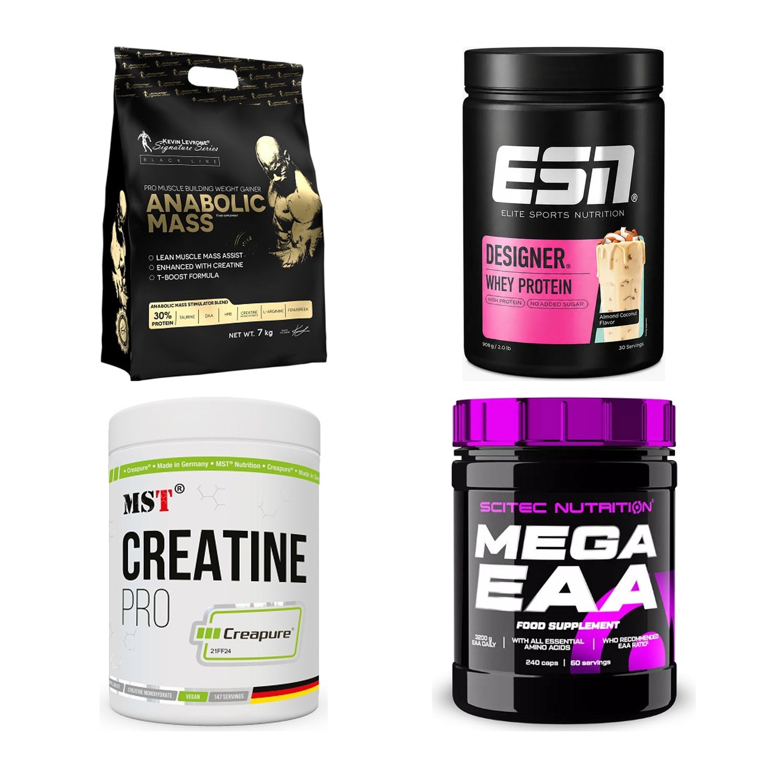 Masseaufbau für Fortgeschrittene: Kevin Levrone Anabolic + 3 weitere – alle enthaltenen Artikel