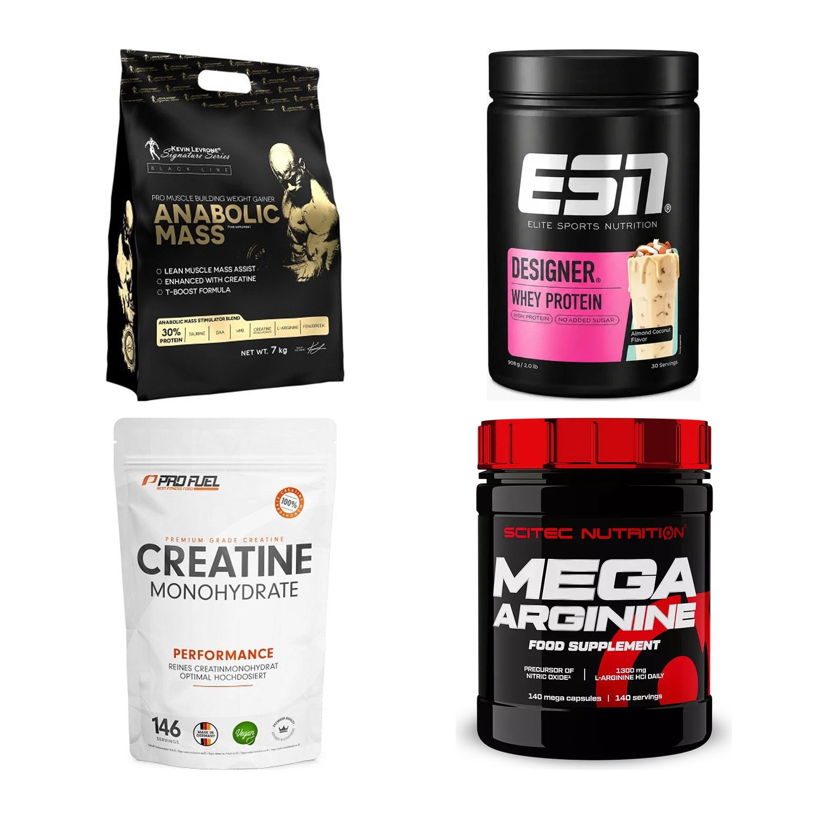 Masseaufbau für Fortgeschrittene: Kevin Levrone Anabolic + 3 weitere – alle enthaltenen Artikel
