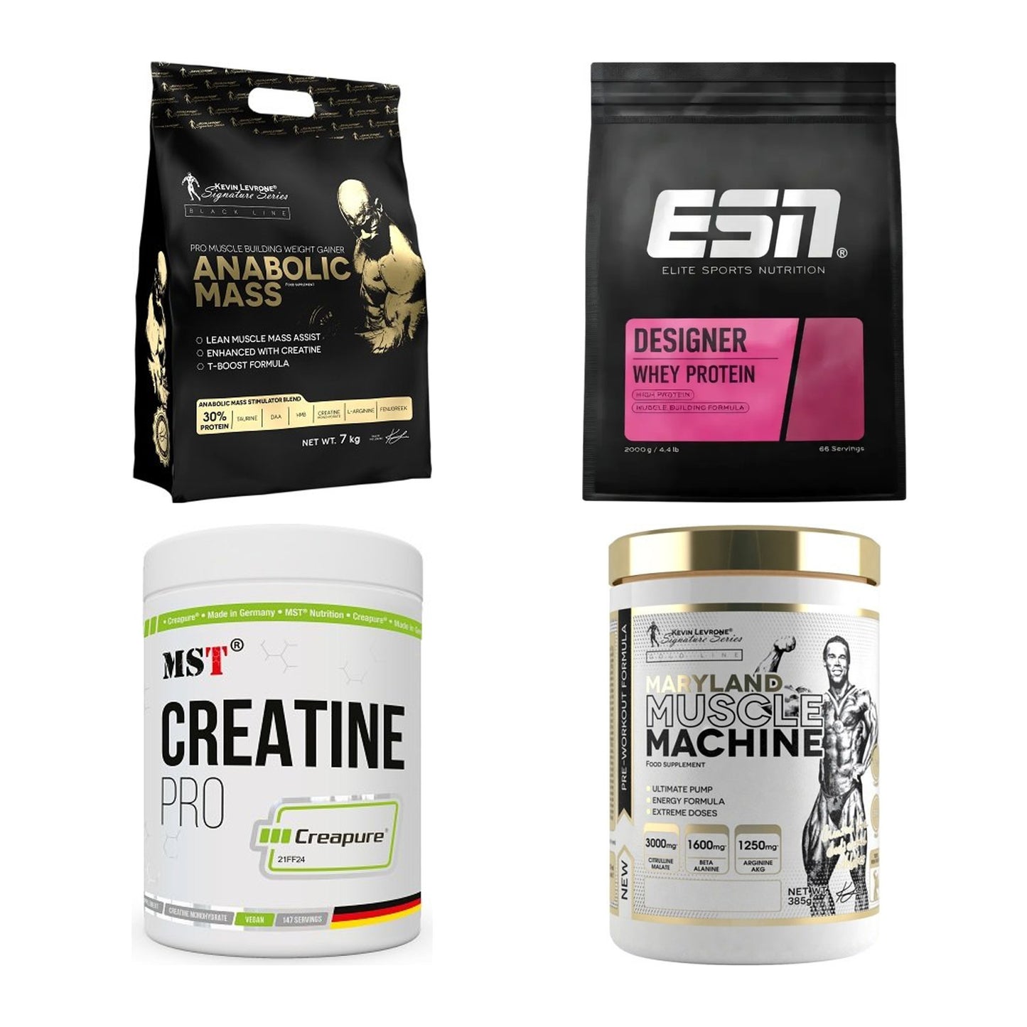 Masseaufbau für Fortgeschrittene: Kevin Levrone Anabolic + 3 weitere – alle enthaltenen Artikel