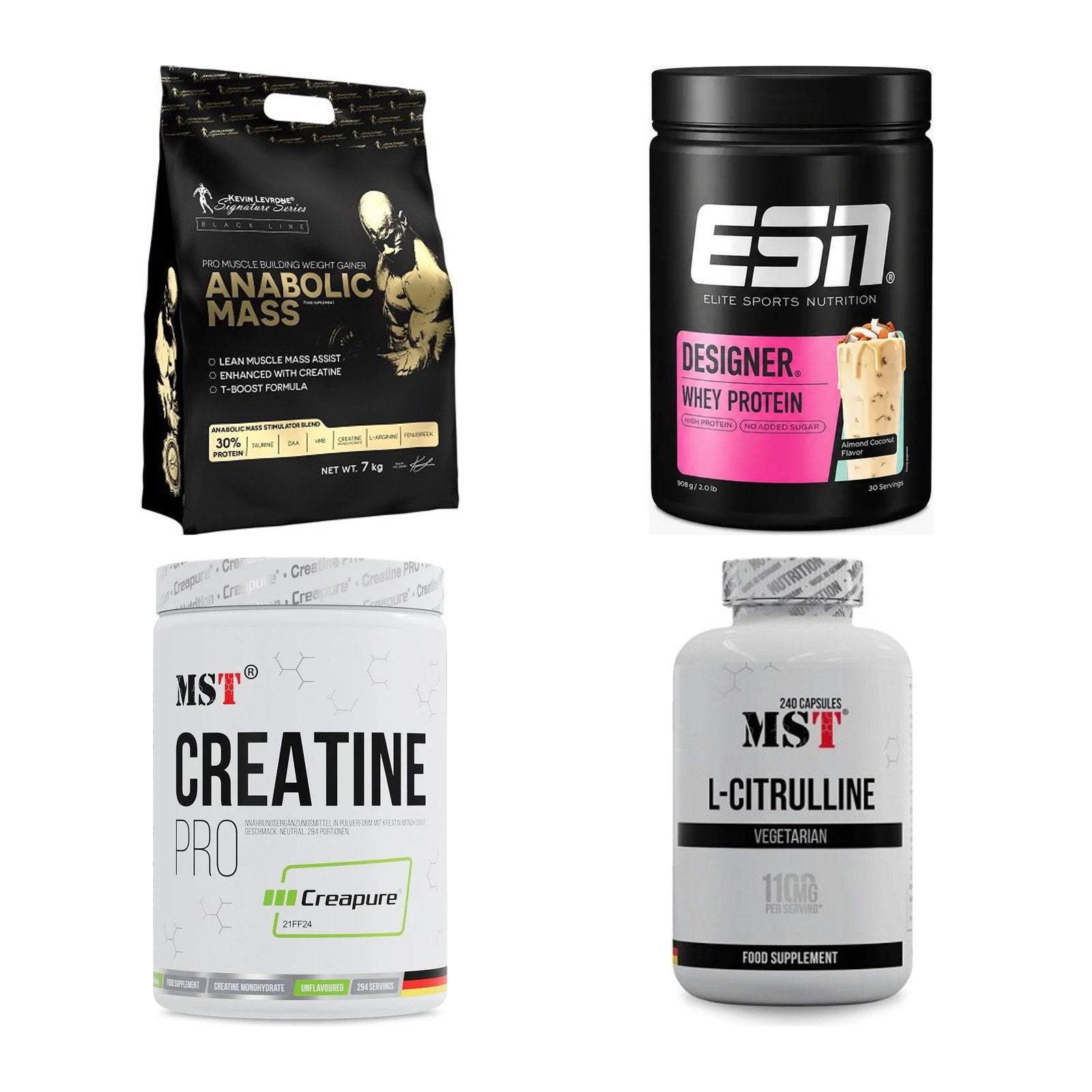 Masseaufbau für Fortgeschrittene: Kevin Levrone Anabolic + 3 weitere – alle enthaltenen Artikel