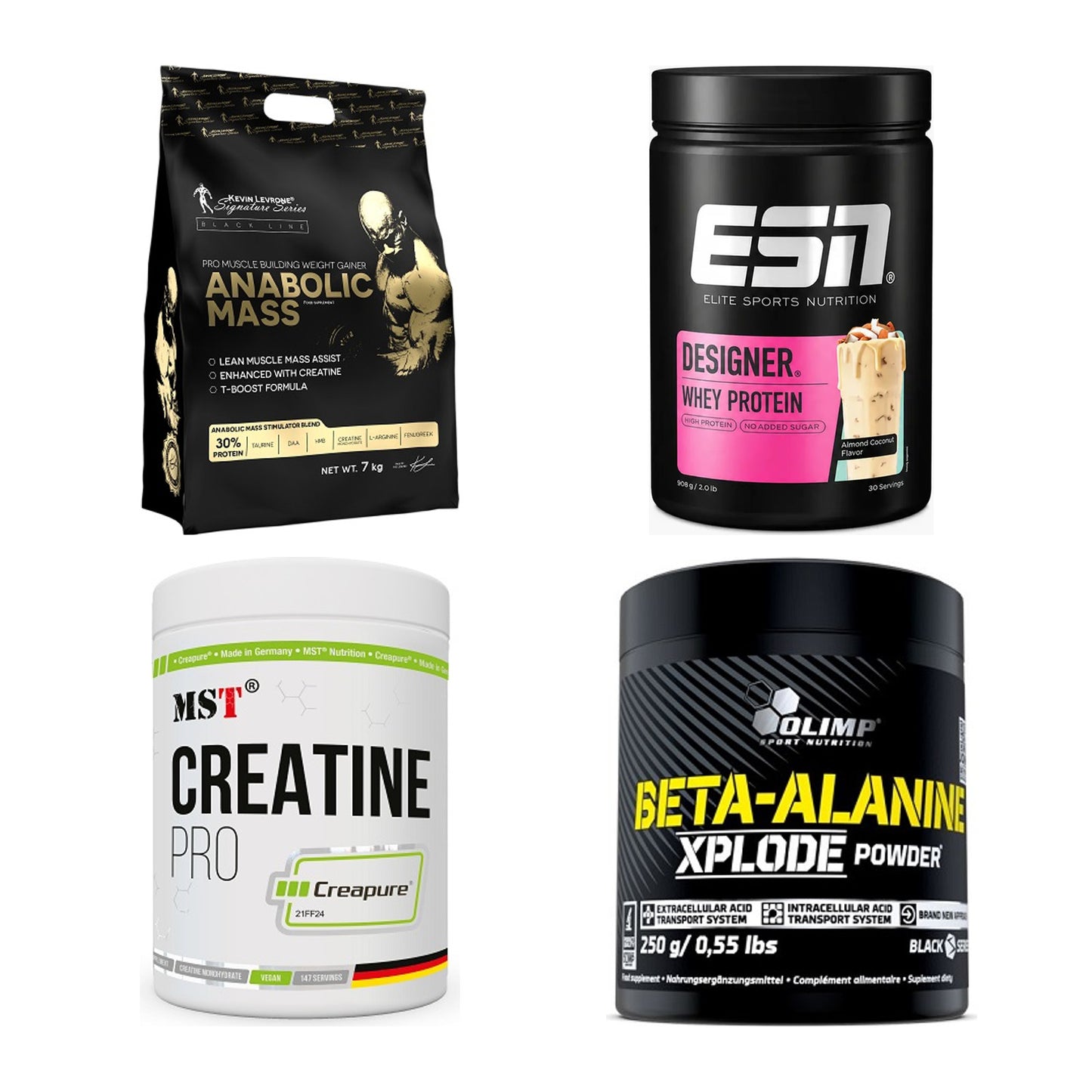 Masseaufbau für Fortgeschrittene: Kevin Levrone Anabolic + 3 weitere – alle enthaltenen Artikel