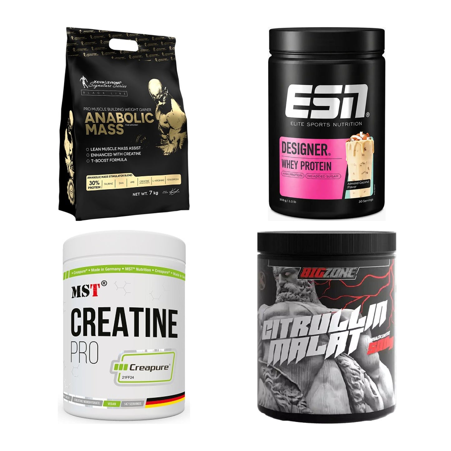 Masseaufbau für Fortgeschrittene: Kevin Levrone Anabolic + 3 weitere – alle enthaltenen Artikel