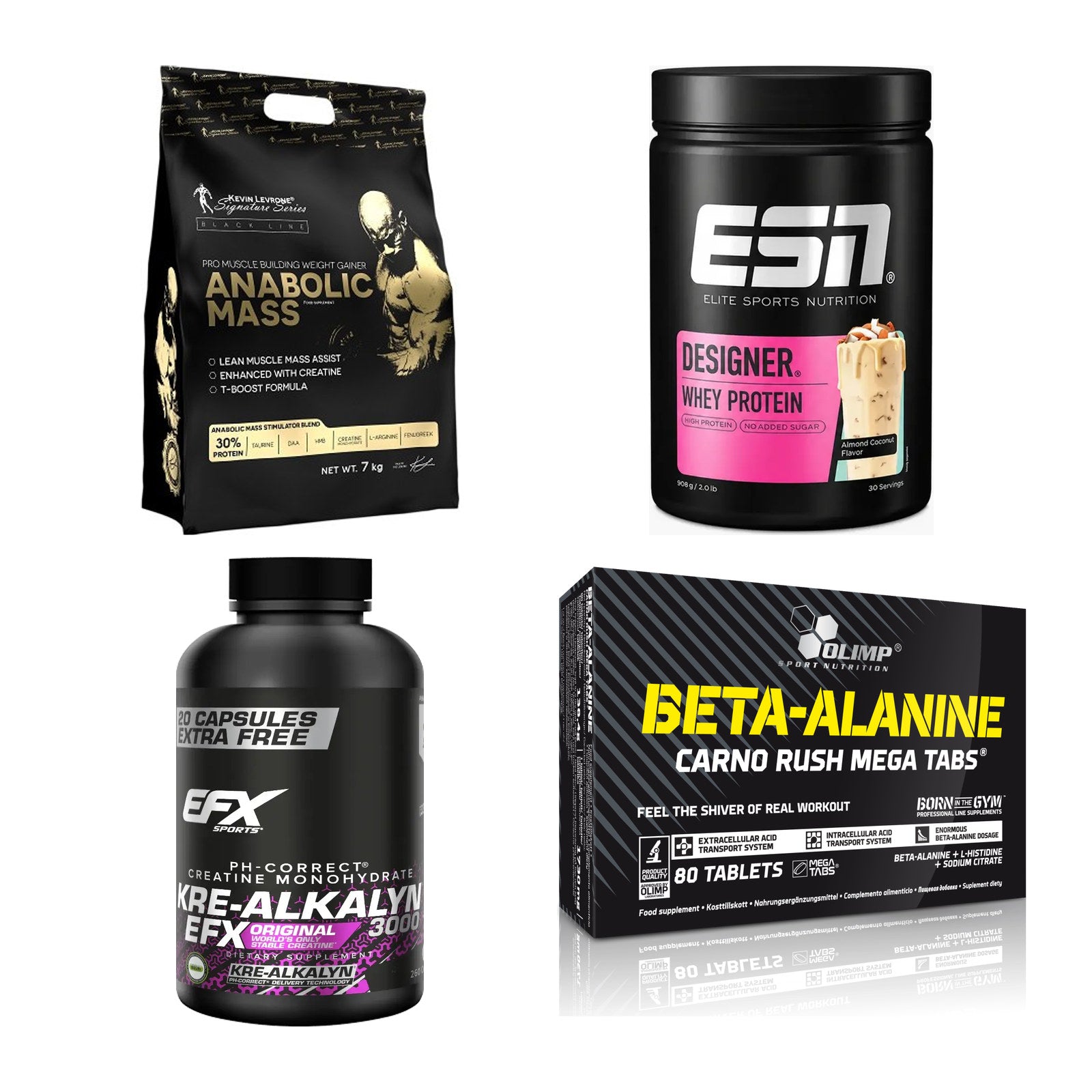 Masseaufbau für Fortgeschrittene: Kevin Levrone Anabolic + 3 weitere – alle enthaltenen Artikel