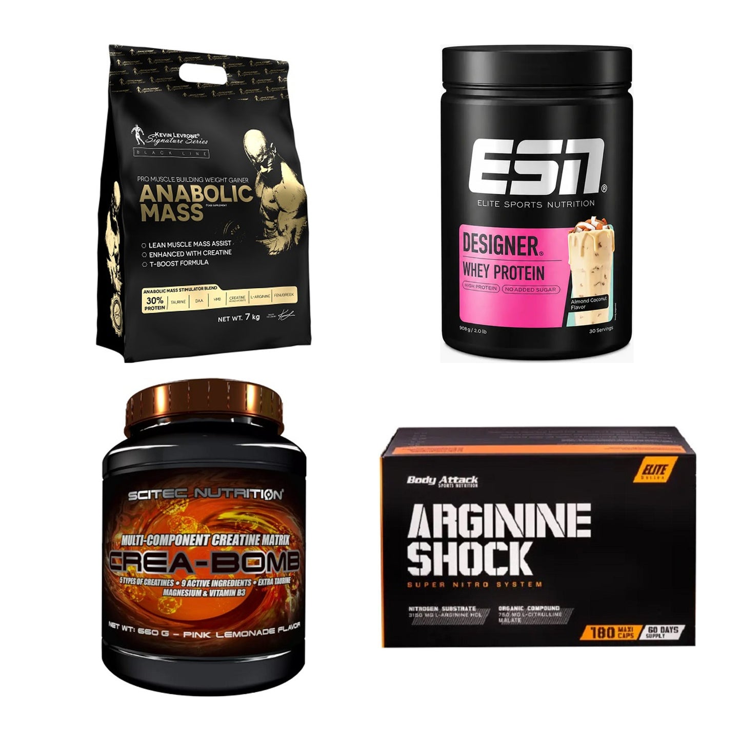 Masseaufbau für Fortgeschrittene: Kevin Levrone Anabolic + 3 weitere – alle enthaltenen Artikel