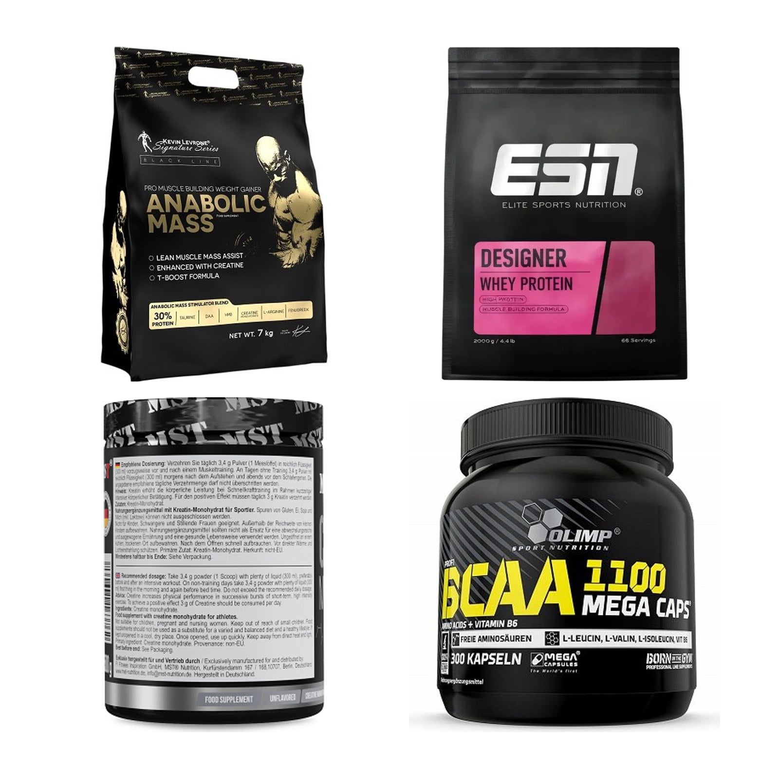 Masseaufbau für Fortgeschrittene: Kevin Levrone Anabolic + 3 weitere – alle enthaltenen Artikel
