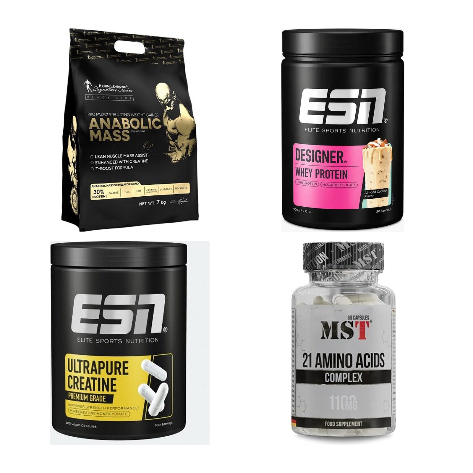 Masseaufbau für Fortgeschrittene: Kevin Levrone Anabolic + 3 weitere – alle enthaltenen Artikel