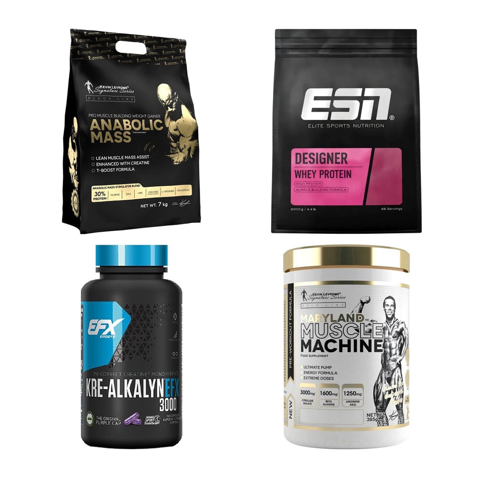 Masseaufbau für Fortgeschrittene: Kevin Levrone Anabolic + 3 weitere – alle enthaltenen Artikel