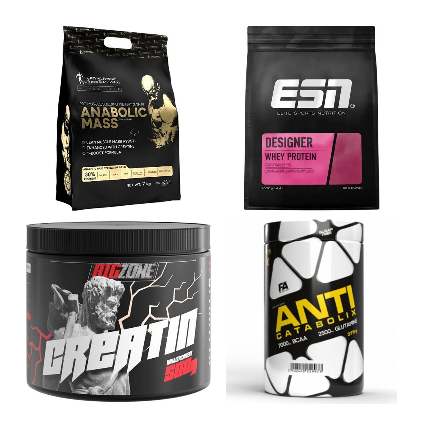 Masseaufbau für Fortgeschrittene: Kevin Levrone Anabolic + 3 weitere – alle enthaltenen Artikel