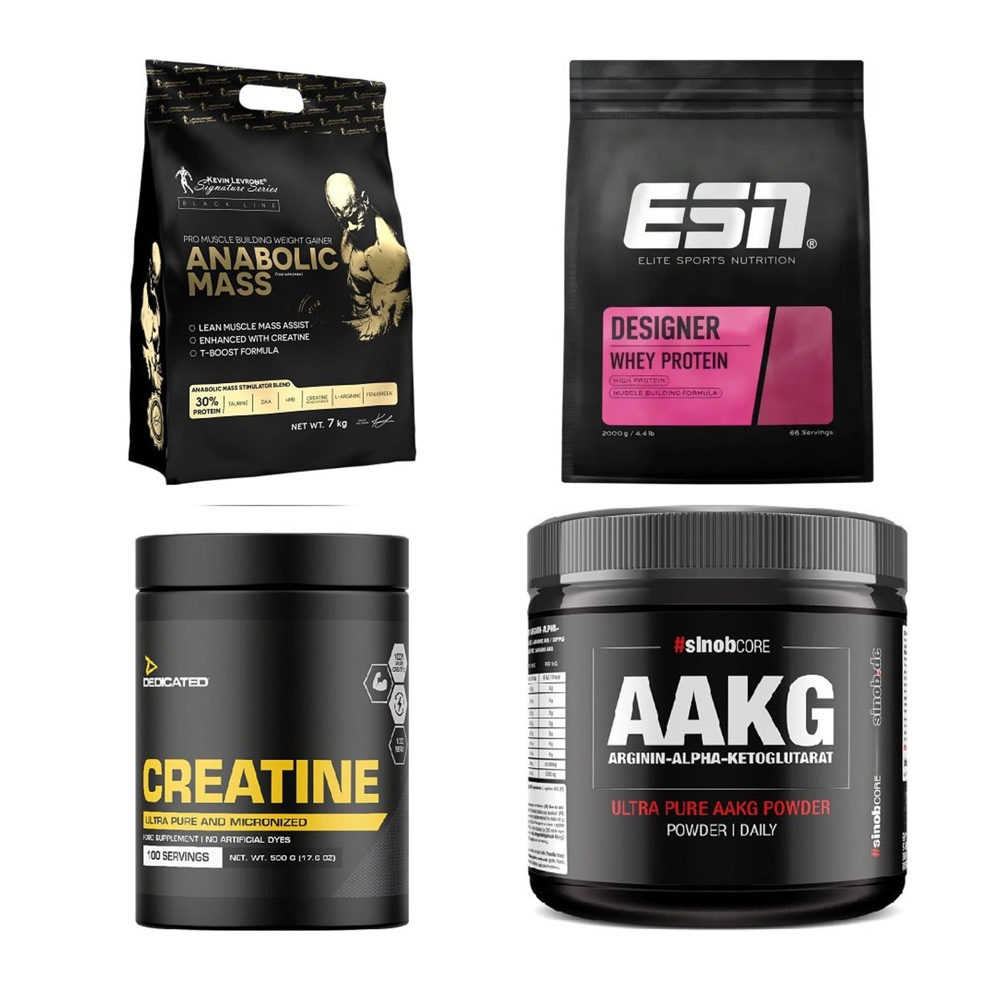 Masseaufbau für Fortgeschrittene: Kevin Levrone Anabolic + 3 weitere – alle enthaltenen Artikel