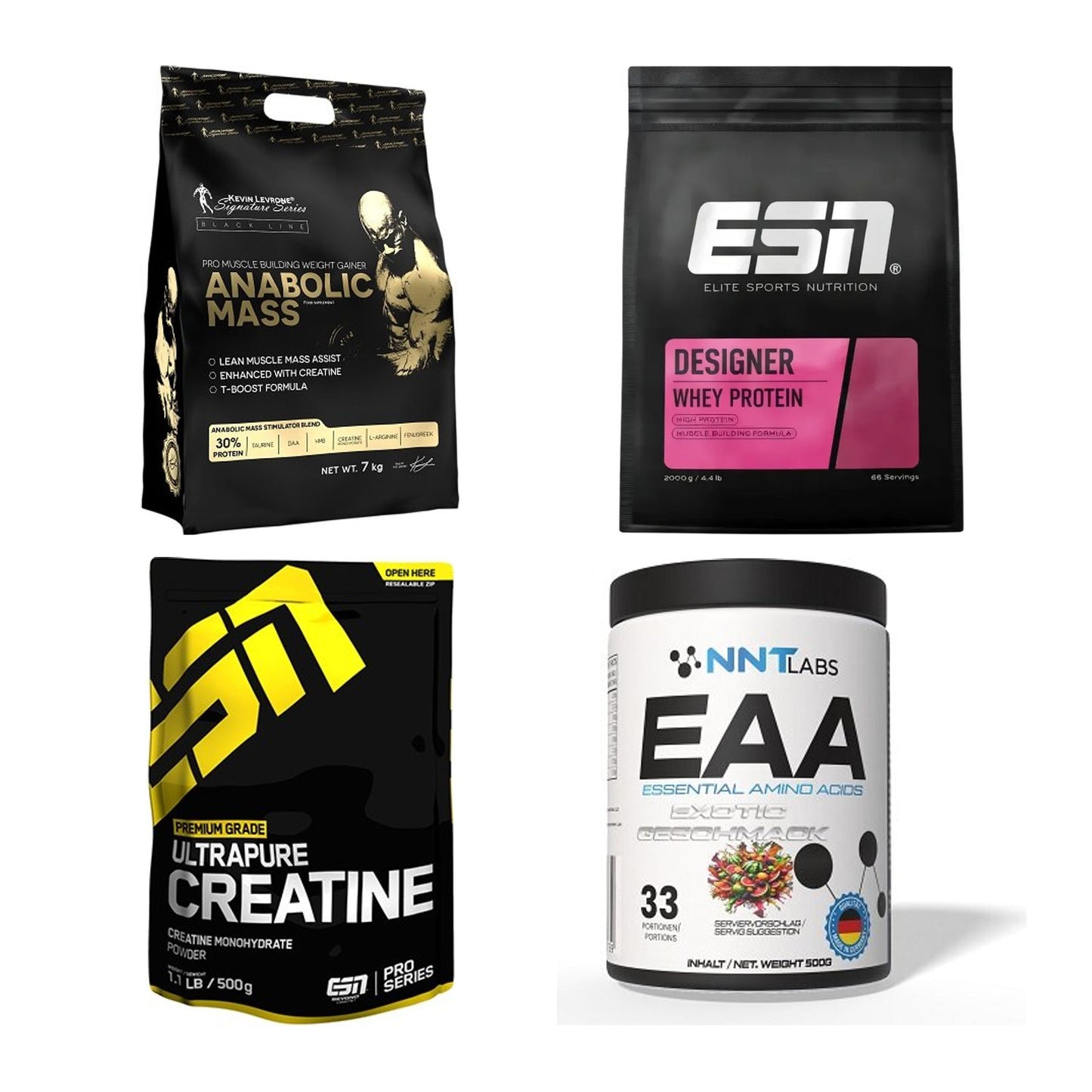 Masseaufbau für Fortgeschrittene: Kevin Levrone Anabolic + 3 weitere – alle enthaltenen Artikel