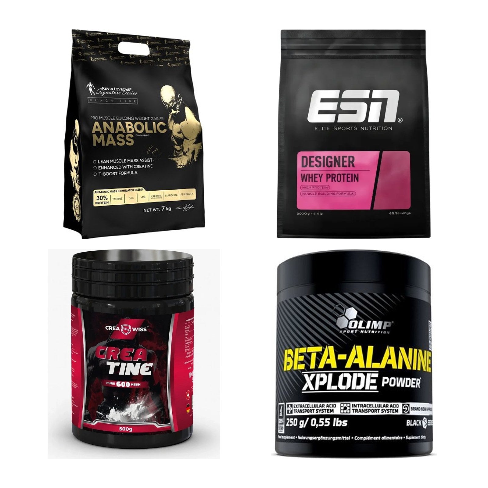 Masseaufbau für Fortgeschrittene: Kevin Levrone Anabolic + 3 weitere – alle enthaltenen Artikel