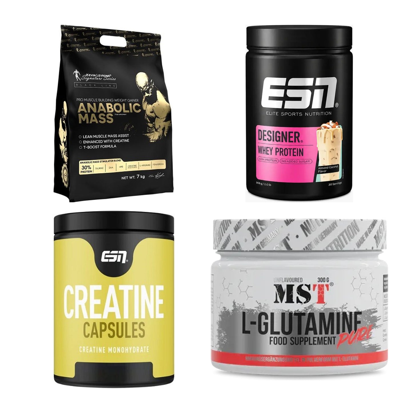 Masseaufbau für Fortgeschrittene: Kevin Levrone Anabolic + 3 weitere – alle enthaltenen Artikel