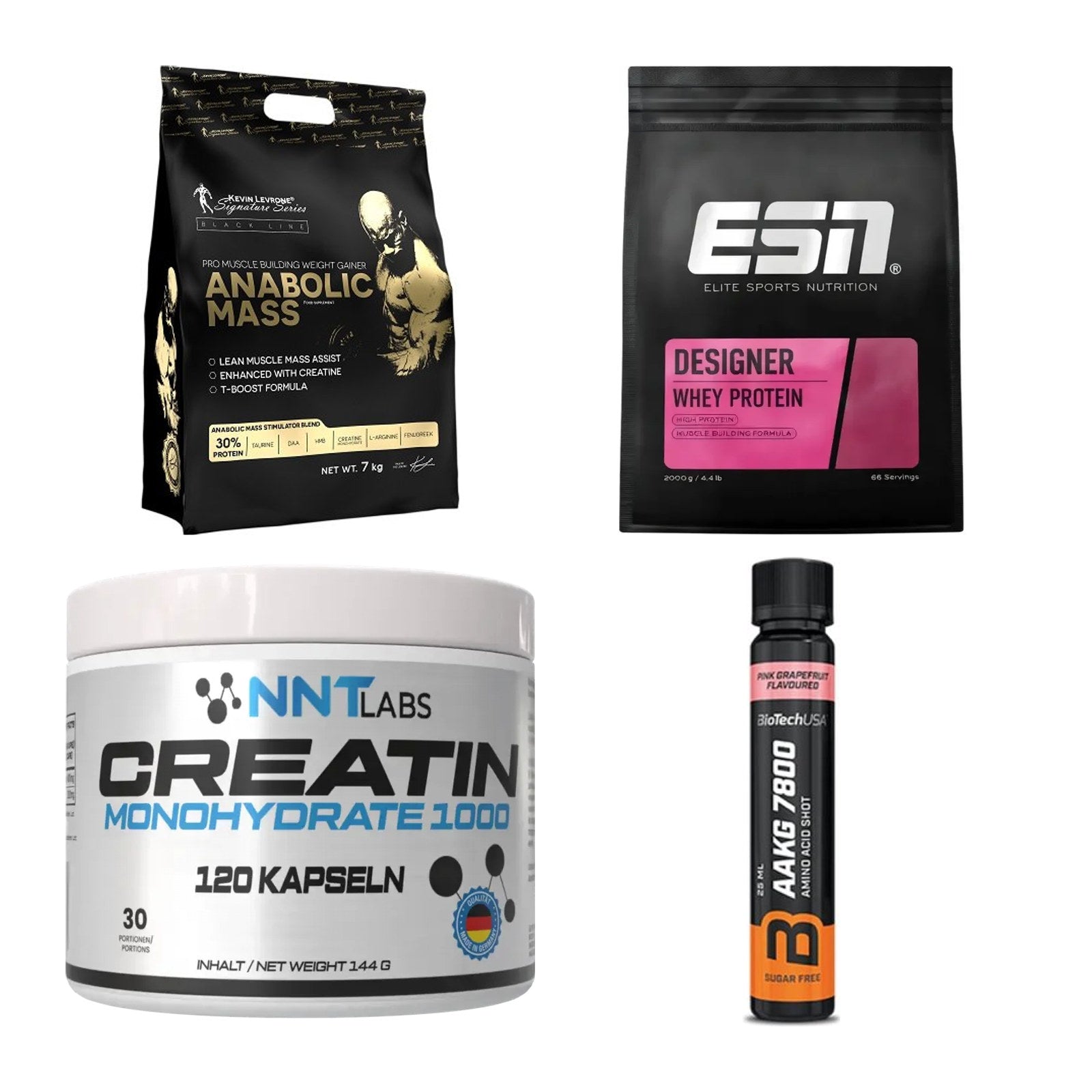Masseaufbau für Fortgeschrittene: Kevin Levrone Anabolic + 3 weitere – alle enthaltenen Artikel