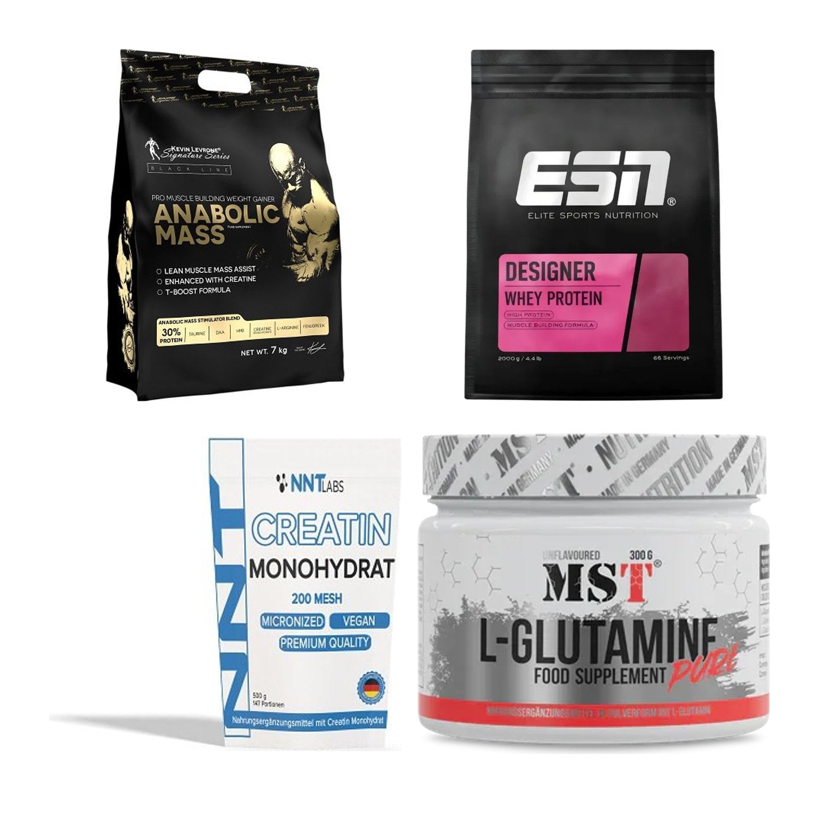Masseaufbau für Fortgeschrittene: Kevin Levrone Anabolic + 3 weitere – alle enthaltenen Artikel