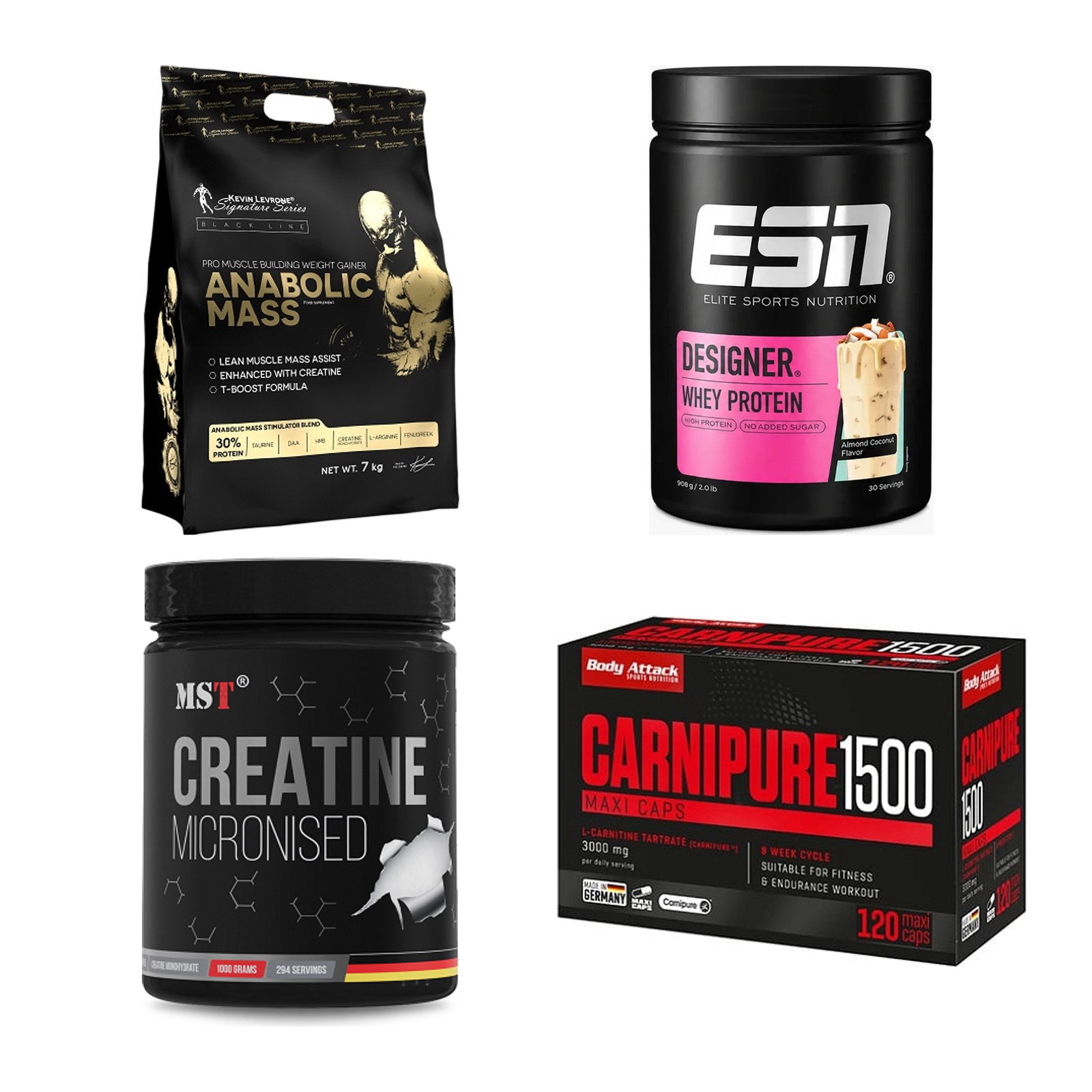 Masseaufbau für Fortgeschrittene: Kevin Levrone Anabolic + 3 weitere – alle enthaltenen Artikel