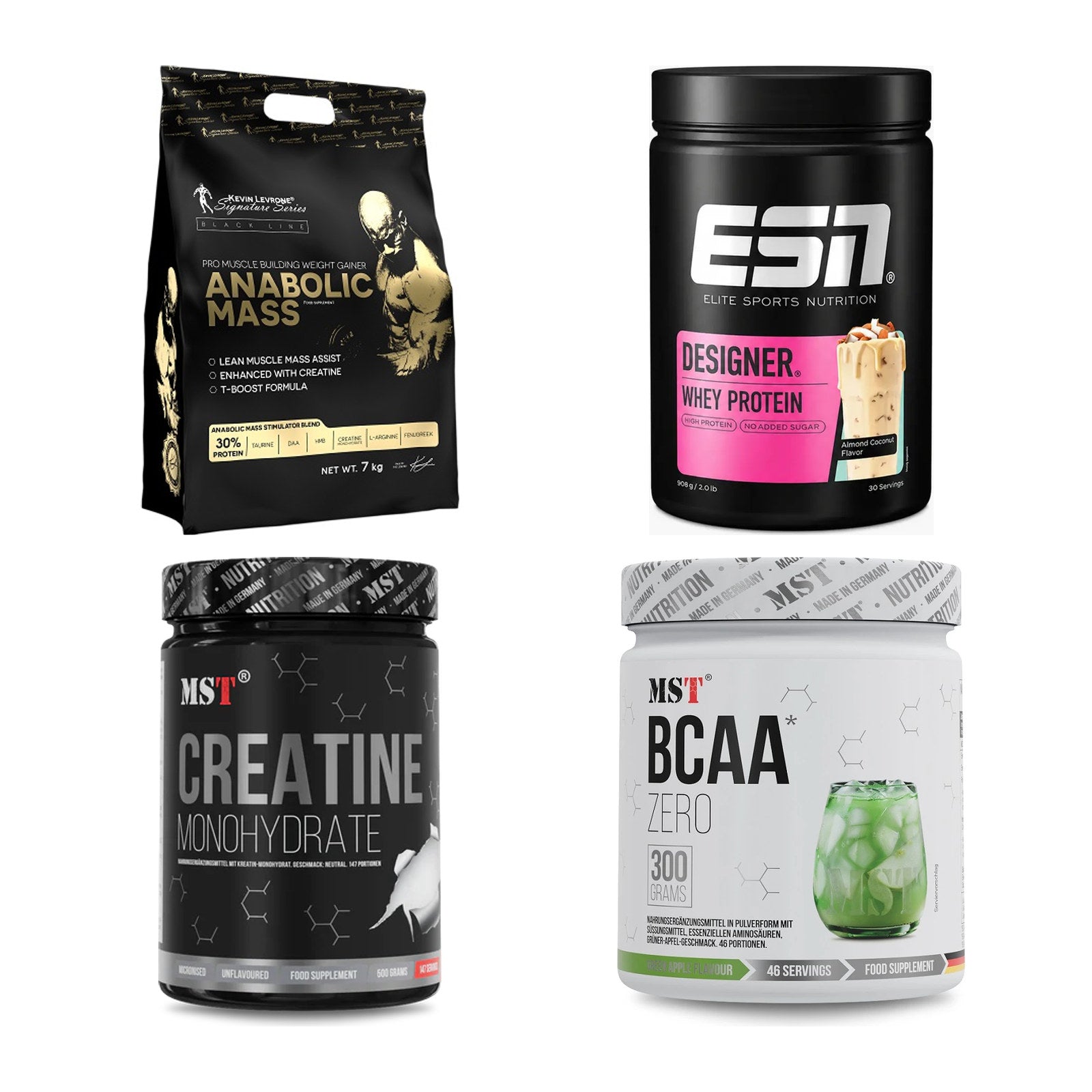 Masseaufbau für Fortgeschrittene: Kevin Levrone Anabolic + 3 weitere – alle enthaltenen Artikel