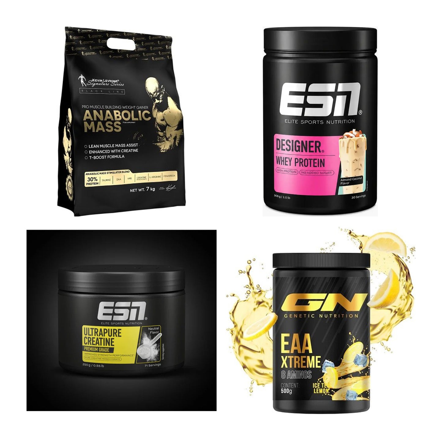 Masseaufbau für Fortgeschrittene: Kevin Levrone Anabolic + 3 weitere – alle enthaltenen Artikel