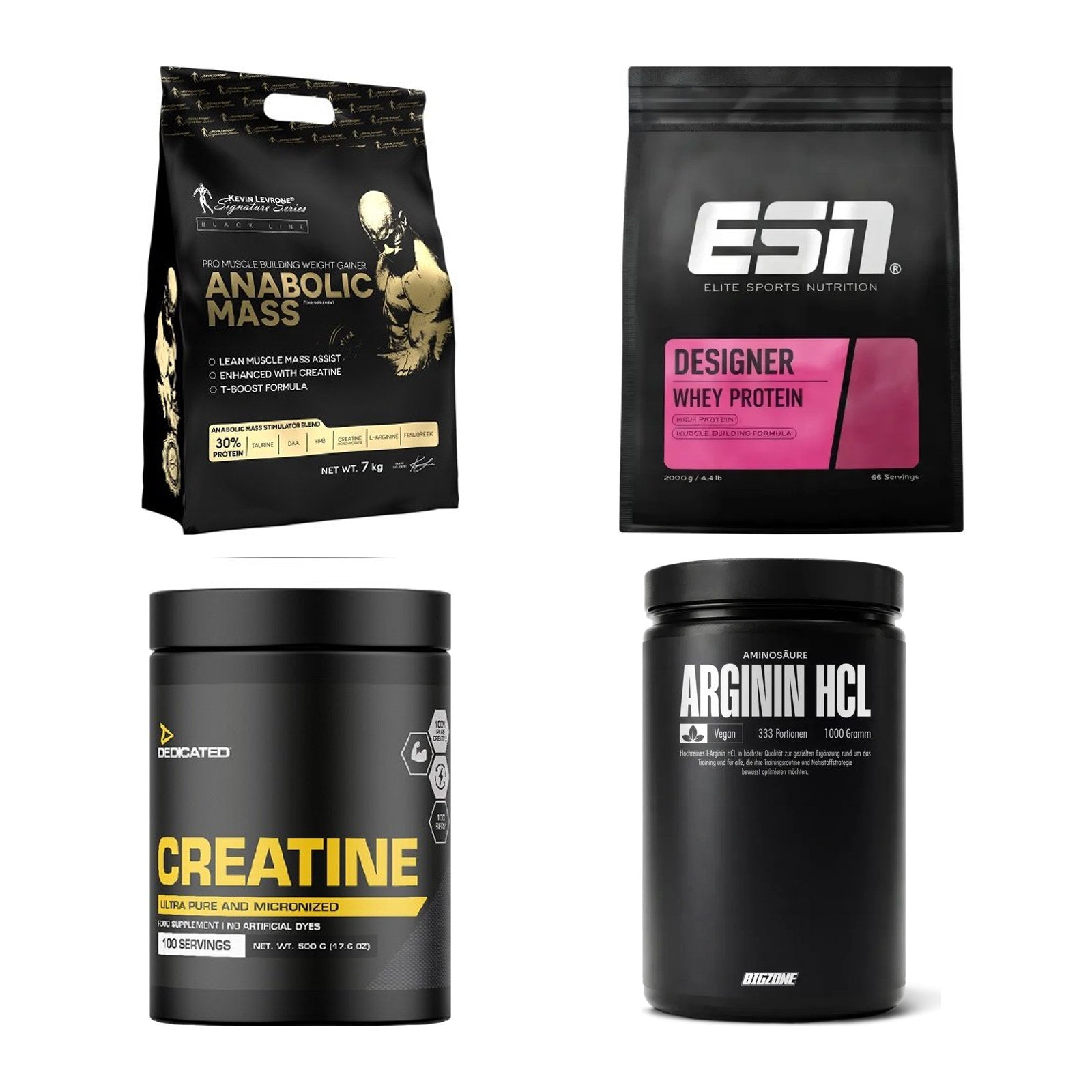 Masseaufbau für Fortgeschrittene: Kevin Levrone Anabolic + 3 weitere – alle enthaltenen Artikel