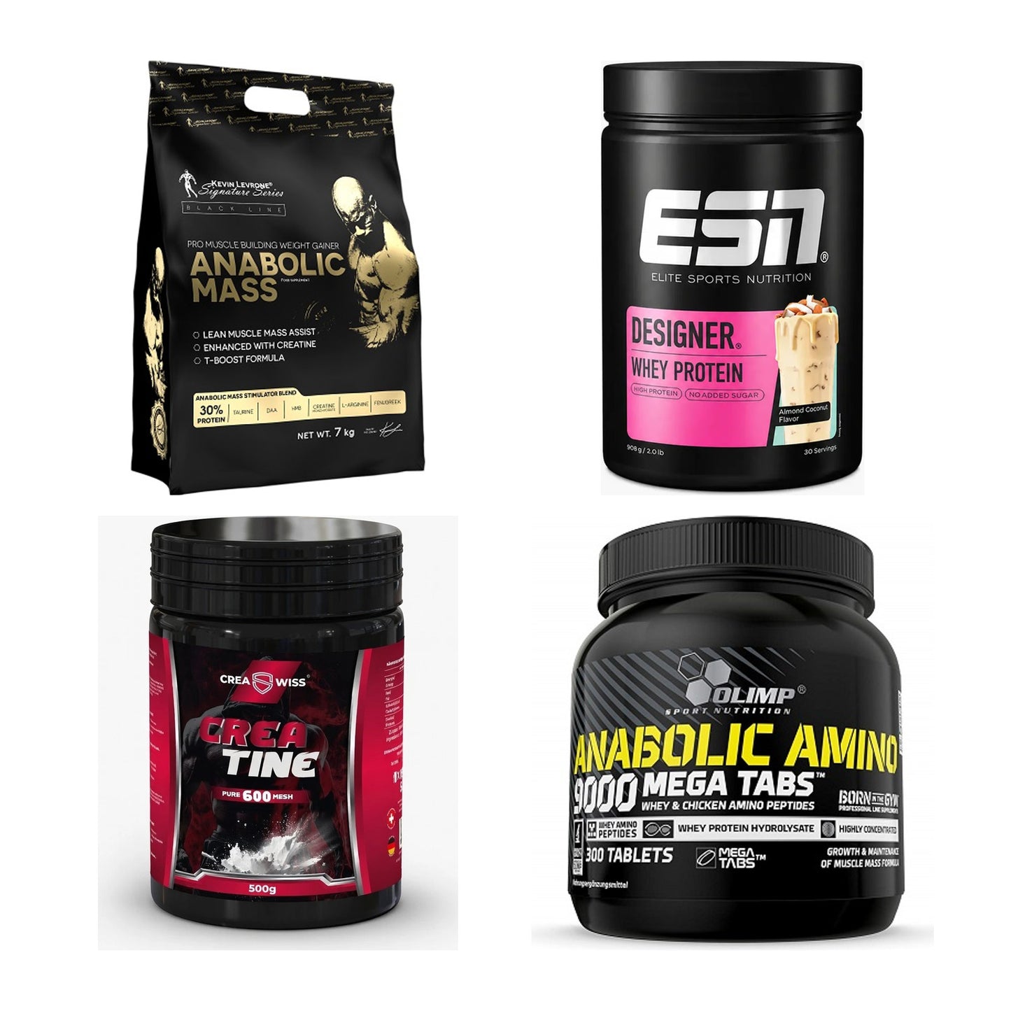 Masseaufbau für Fortgeschrittene: Kevin Levrone Anabolic + 3 weitere – alle enthaltenen Artikel
