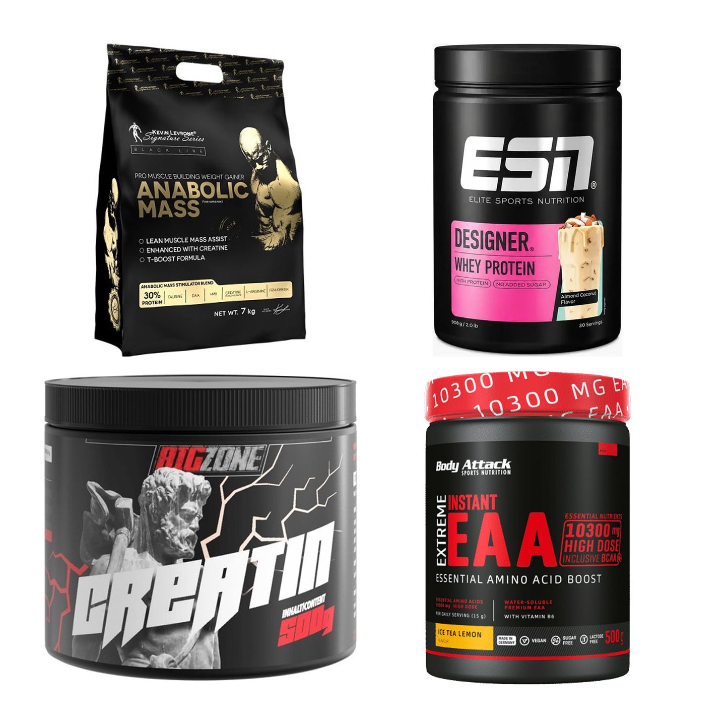 Masseaufbau für Fortgeschrittene: Kevin Levrone Anabolic + 3 weitere – alle enthaltenen Artikel