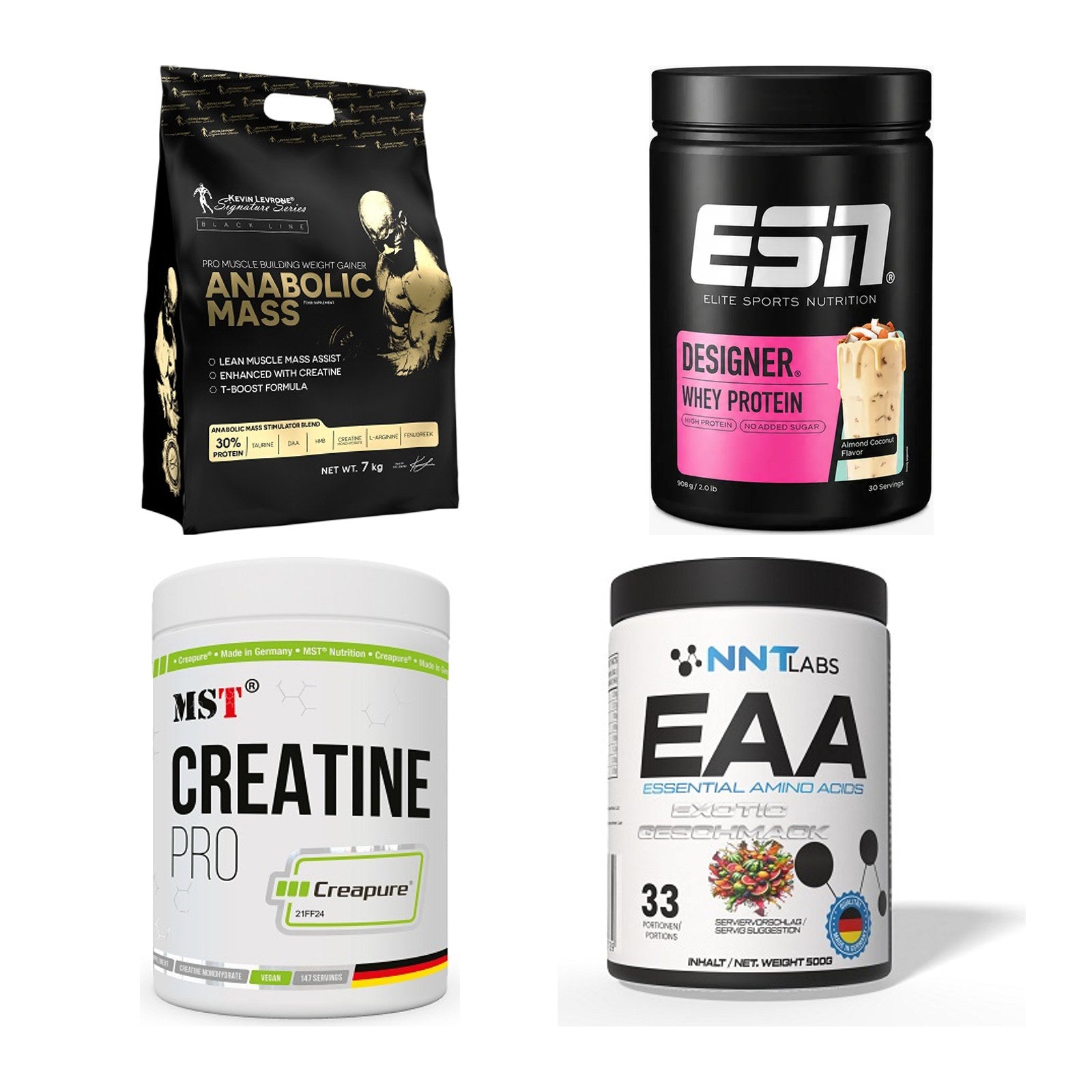 Masseaufbau für Fortgeschrittene: Kevin Levrone Anabolic + 3 weitere – alle enthaltenen Artikel