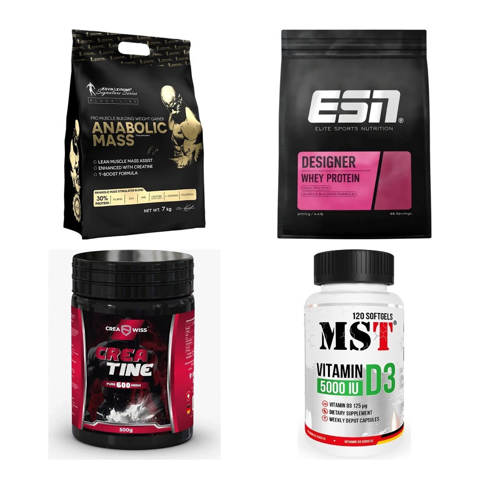 Masseaufbau für Fortgeschrittene: Kevin Levrone Anabolic + 3 weitere – alle enthaltenen Artikel