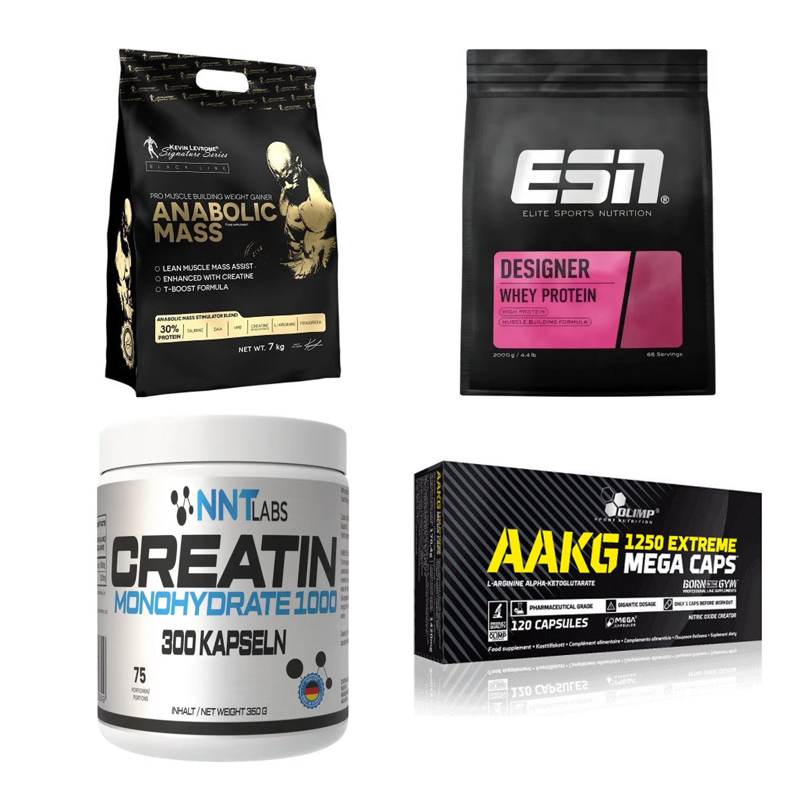 Masseaufbau für Fortgeschrittene: Kevin Levrone Anabolic + 3 weitere – alle enthaltenen Artikel