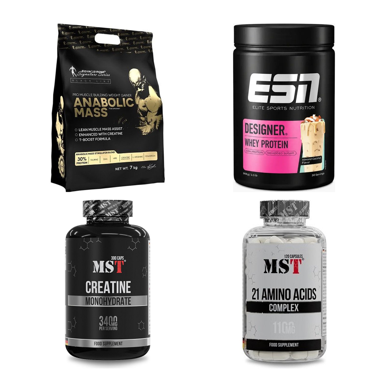Masseaufbau für Fortgeschrittene: Kevin Levrone Anabolic + 3 weitere – alle enthaltenen Artikel