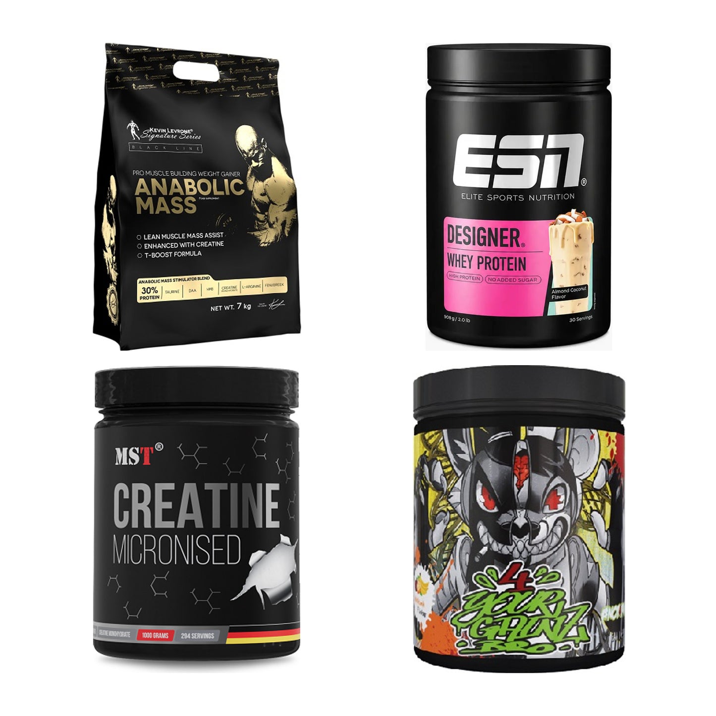 Masseaufbau für Fortgeschrittene: Kevin Levrone Anabolic + 3 weitere – alle enthaltenen Artikel