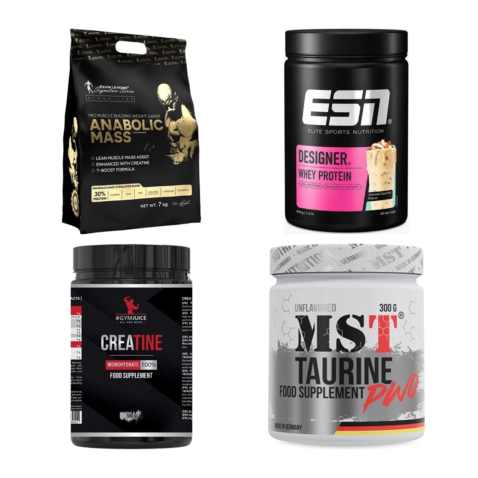 Masseaufbau für Fortgeschrittene: Kevin Levrone Anabolic + 3 weitere – alle enthaltenen Artikel