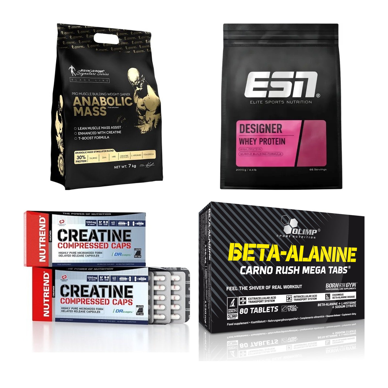 Masseaufbau für Fortgeschrittene: Kevin Levrone Anabolic + 3 weitere – alle enthaltenen Artikel