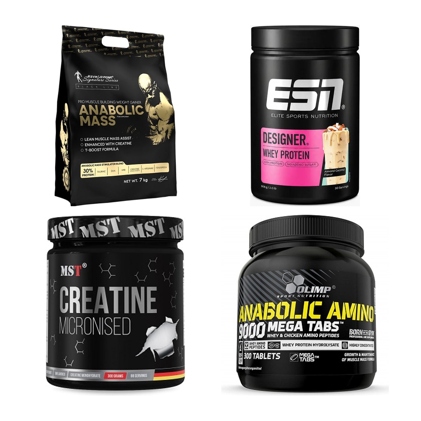 Masseaufbau für Fortgeschrittene: Kevin Levrone Anabolic + 3 weitere – alle enthaltenen Artikel