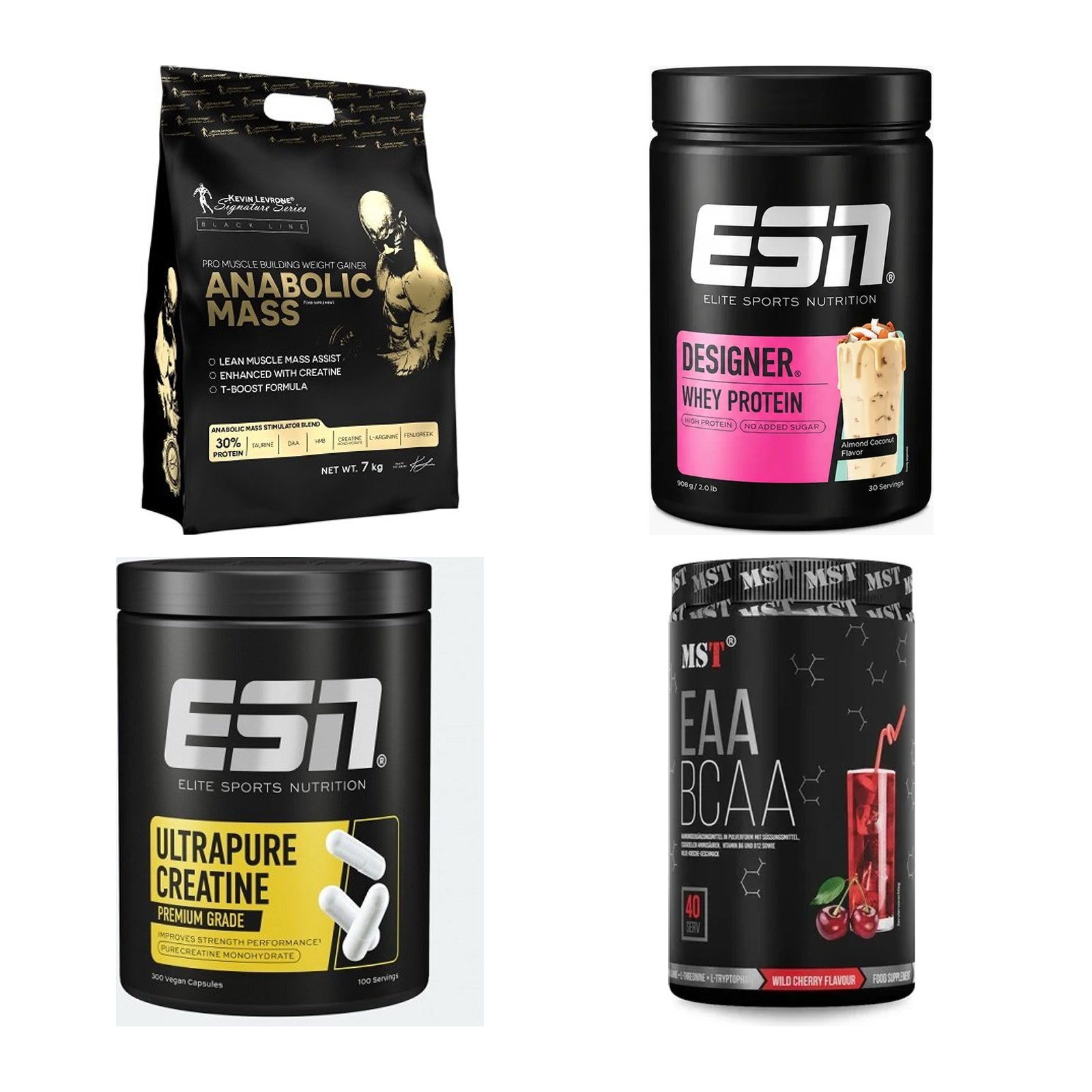 Masseaufbau für Fortgeschrittene: Kevin Levrone Anabolic + 3 weitere – alle enthaltenen Artikel