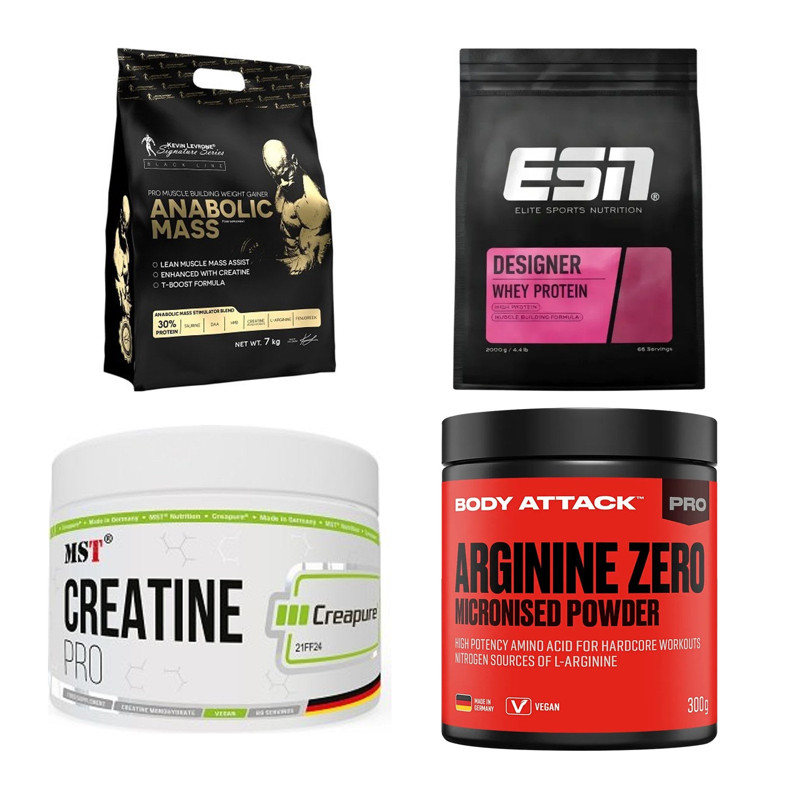 Masseaufbau für Fortgeschrittene: Kevin Levrone Anabolic + 3 weitere – alle enthaltenen Artikel