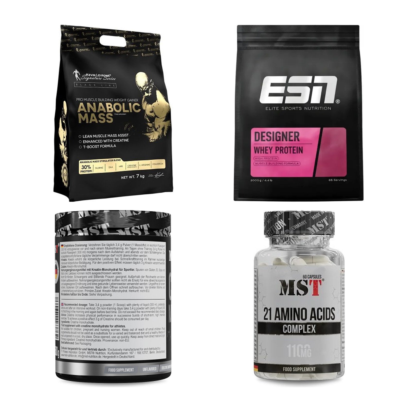 Masseaufbau für Fortgeschrittene: Kevin Levrone Anabolic + 3 weitere – alle enthaltenen Artikel