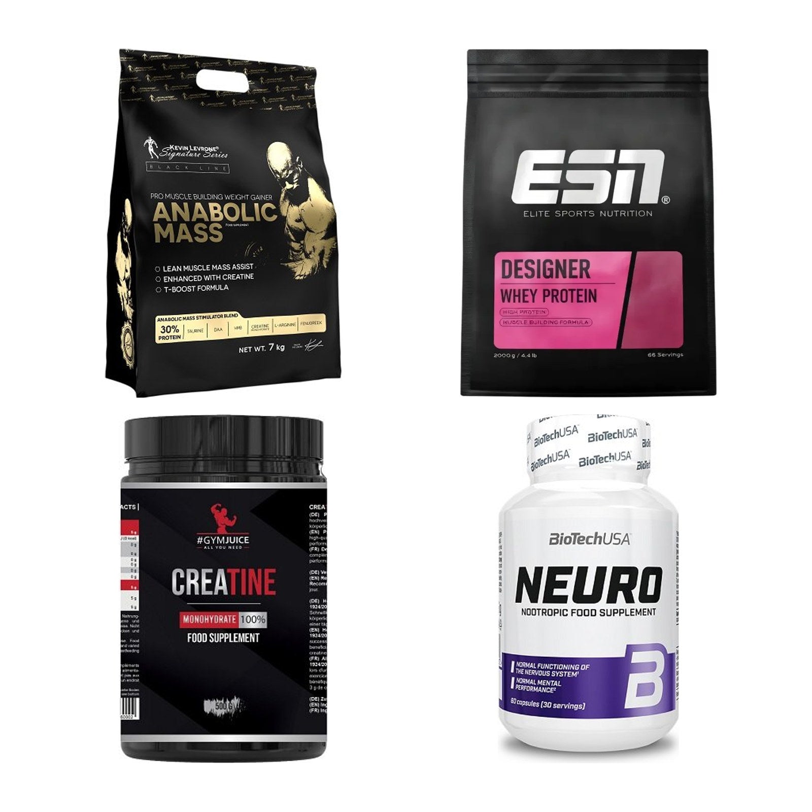 Masseaufbau für Fortgeschrittene: Kevin Levrone Anabolic + 3 weitere – alle enthaltenen Artikel