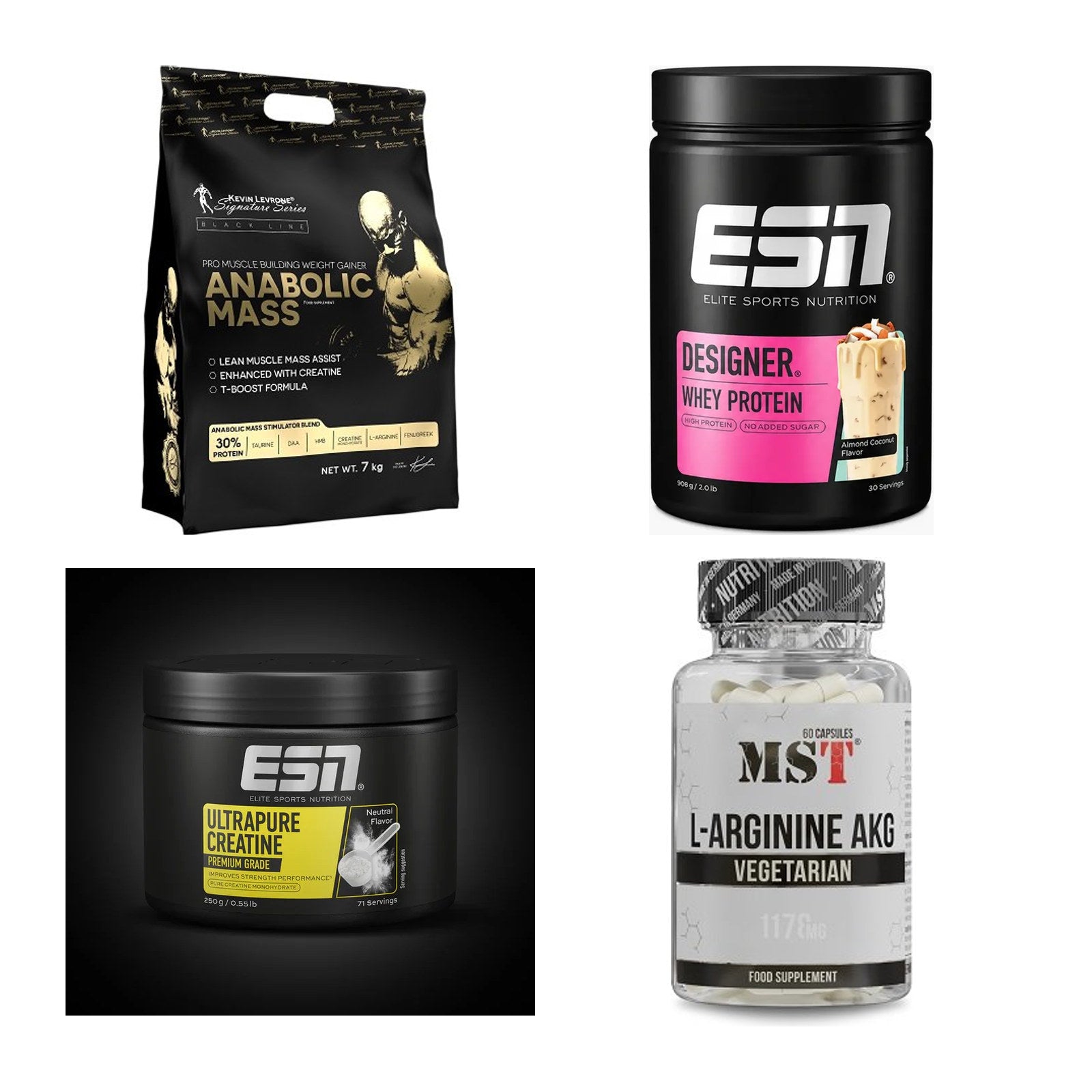 Masseaufbau für Fortgeschrittene: Kevin Levrone Anabolic + 3 weitere – alle enthaltenen Artikel