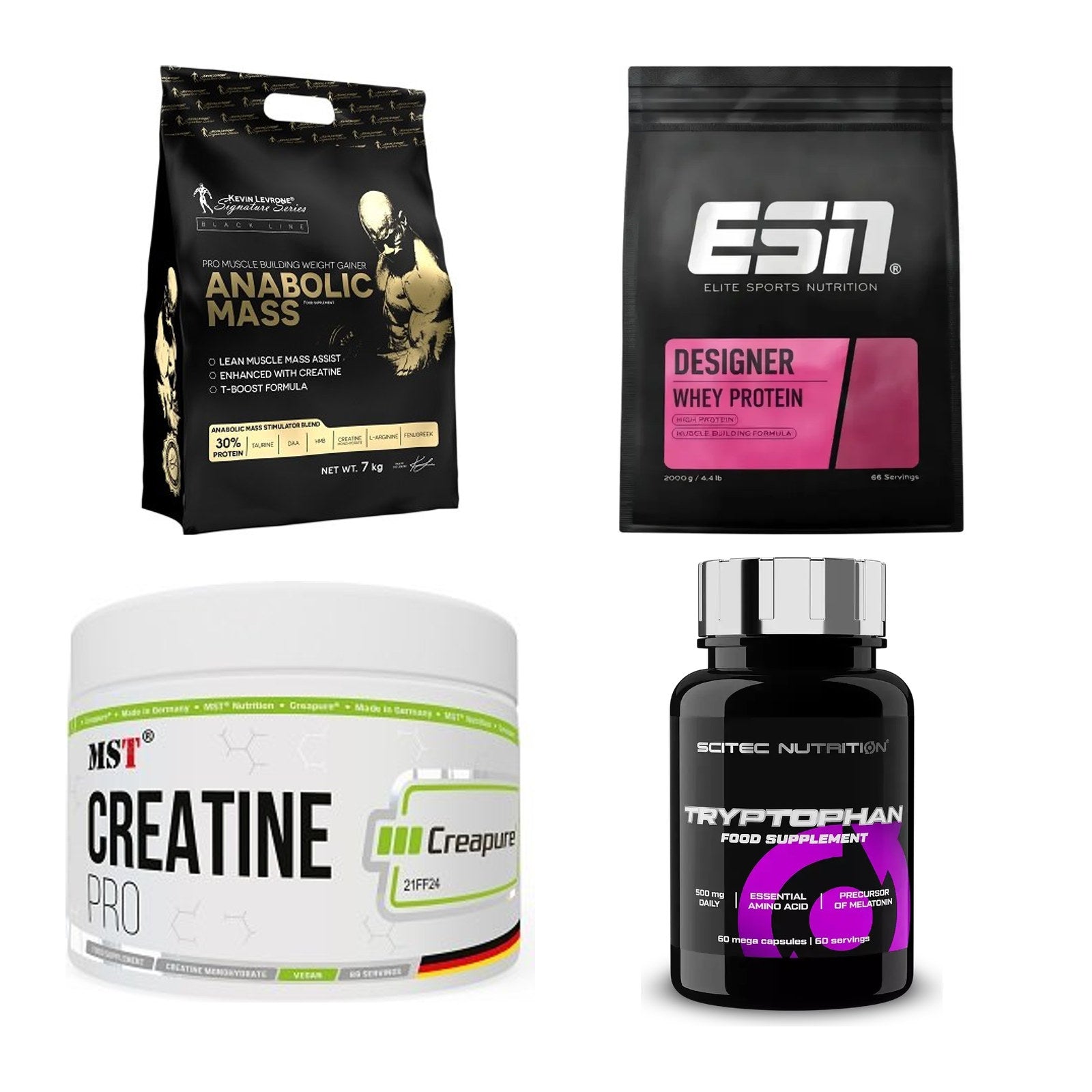Masseaufbau für Fortgeschrittene: Kevin Levrone Anabolic + 3 weitere – alle enthaltenen Artikel