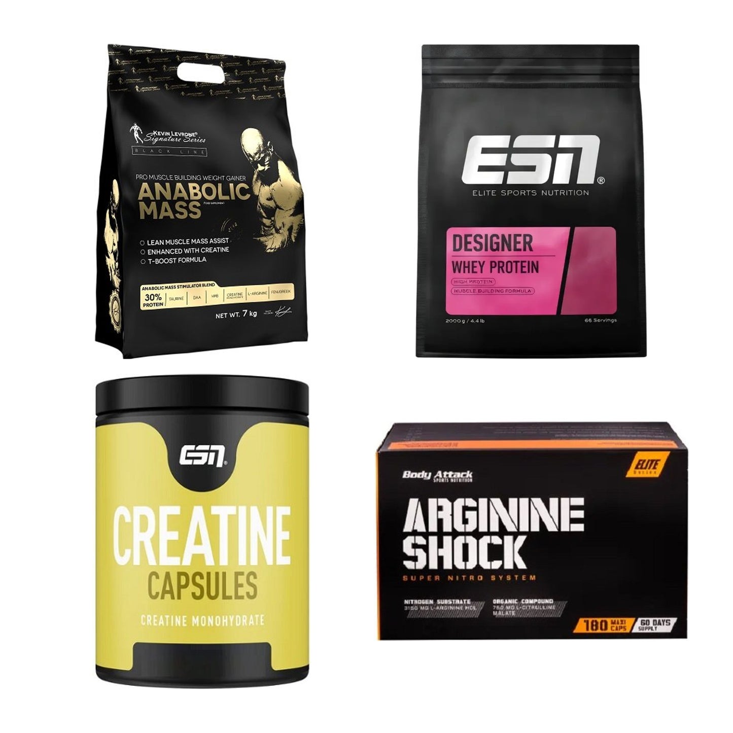 Masseaufbau für Fortgeschrittene: Kevin Levrone Anabolic + 3 weitere – alle enthaltenen Artikel