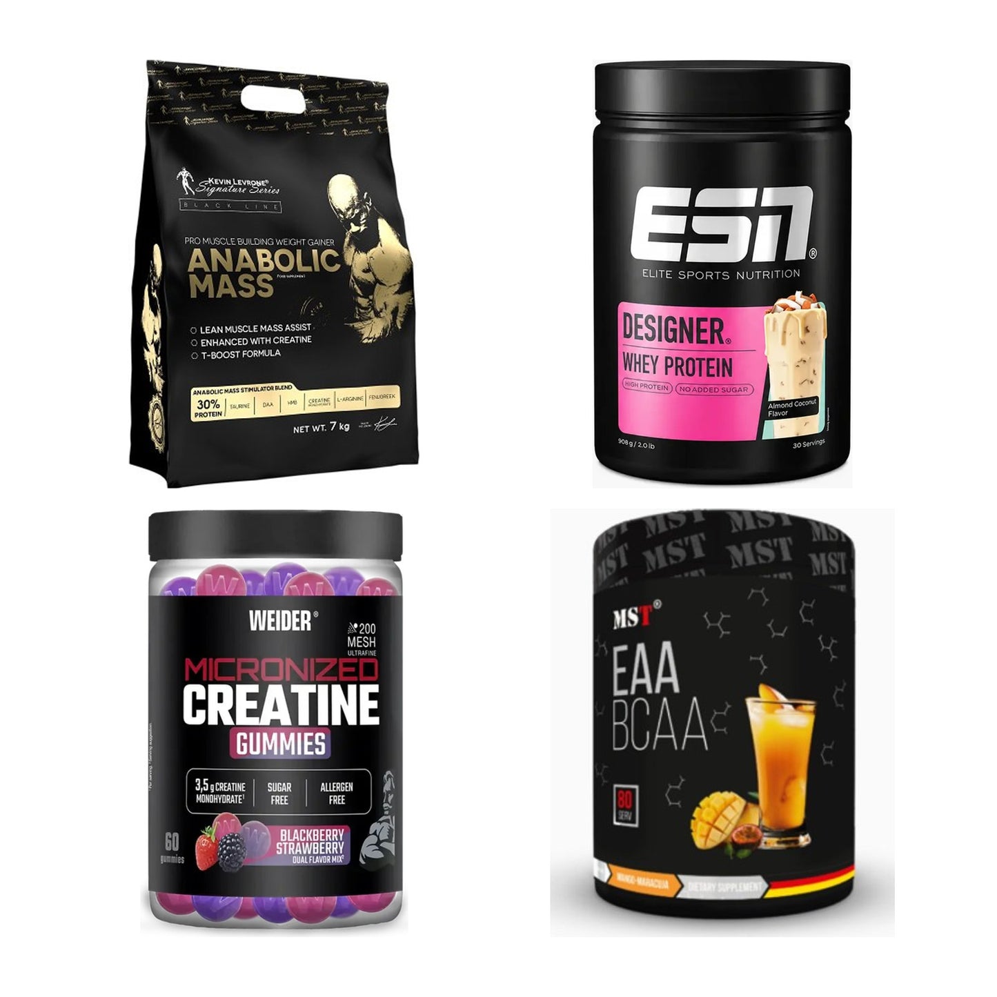 Masseaufbau für Fortgeschrittene: Kevin Levrone Anabolic + 3 weitere – alle enthaltenen Artikel