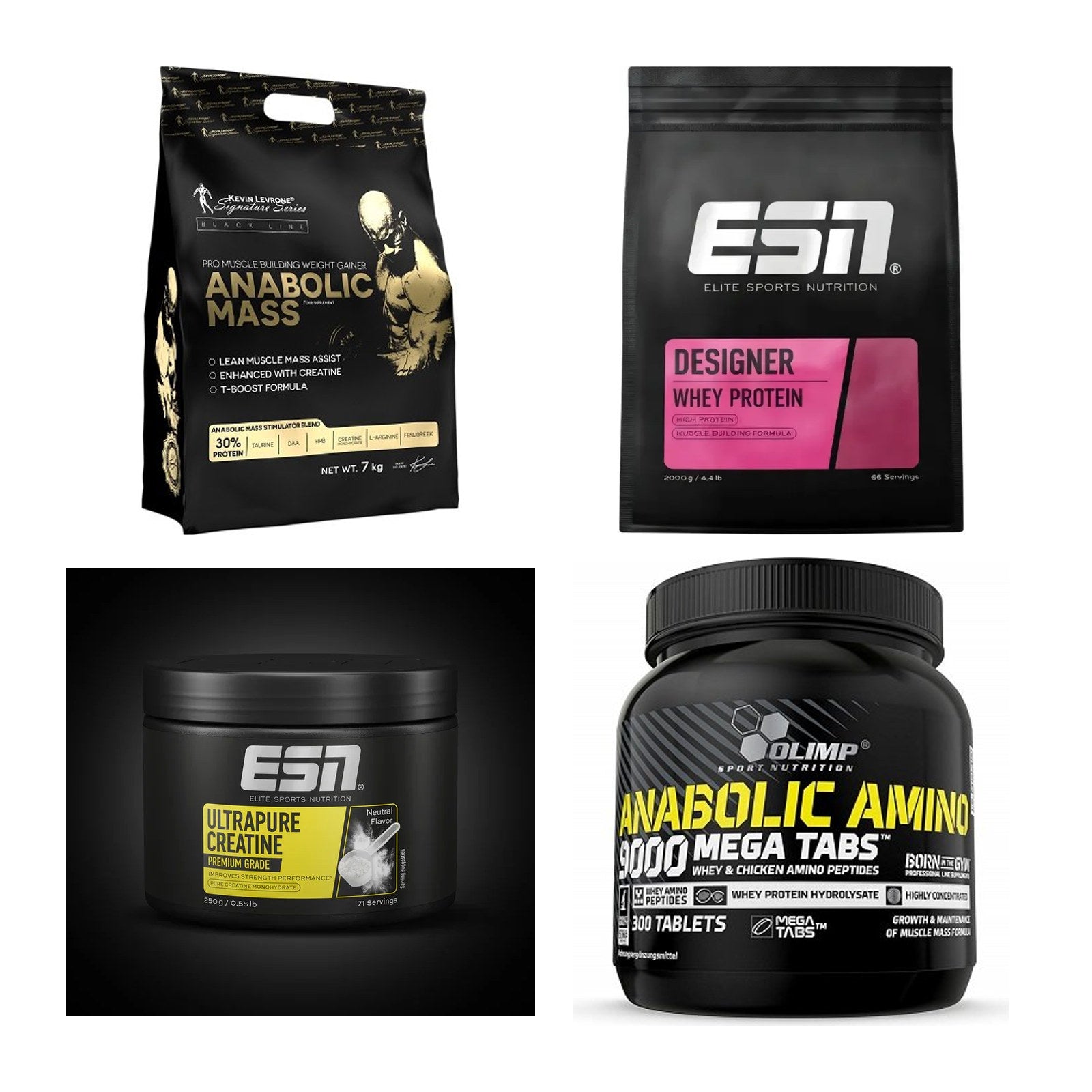 Masseaufbau für Fortgeschrittene: Kevin Levrone Anabolic + 3 weitere – alle enthaltenen Artikel