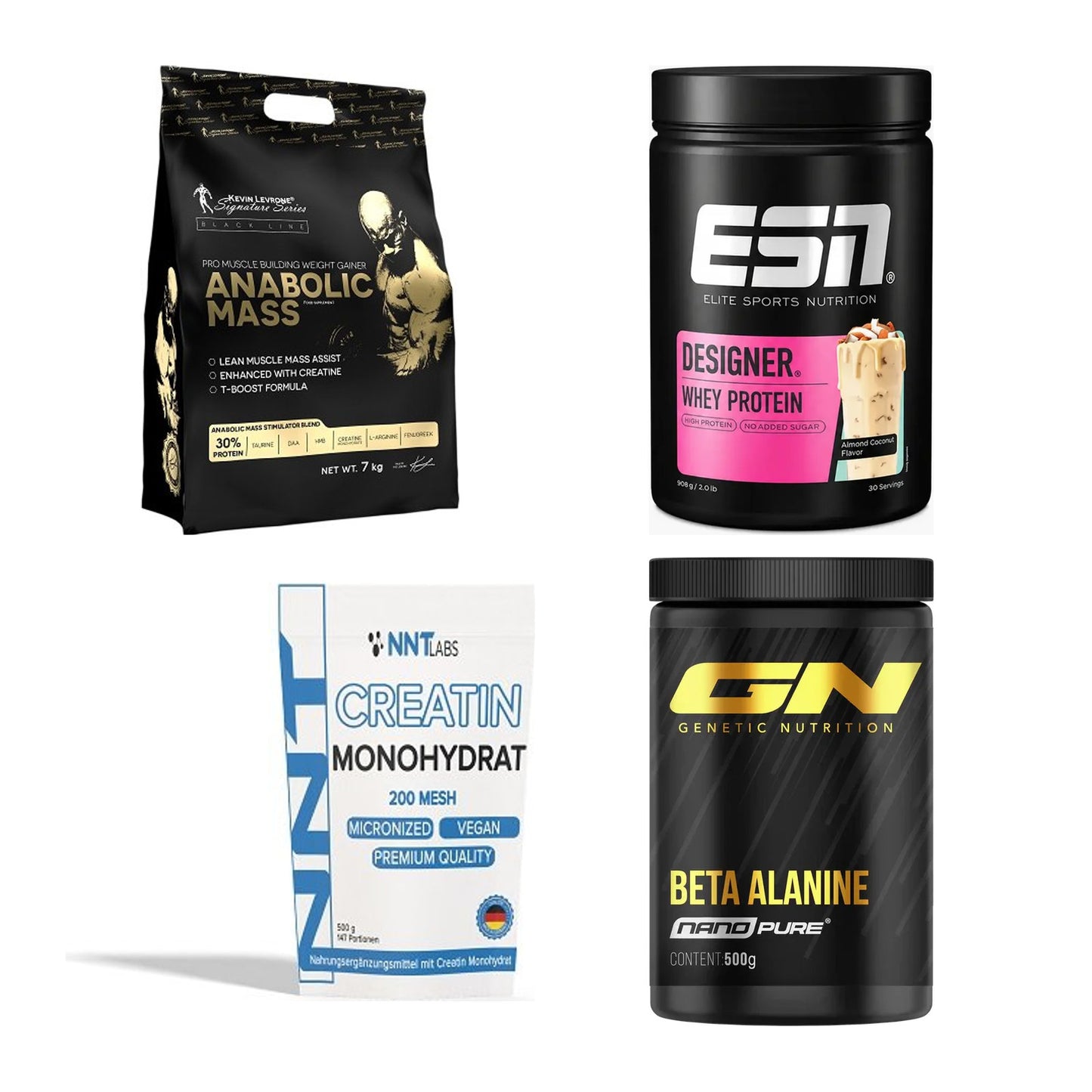 Masseaufbau für Fortgeschrittene: Kevin Levrone Anabolic + 3 weitere – alle enthaltenen Artikel