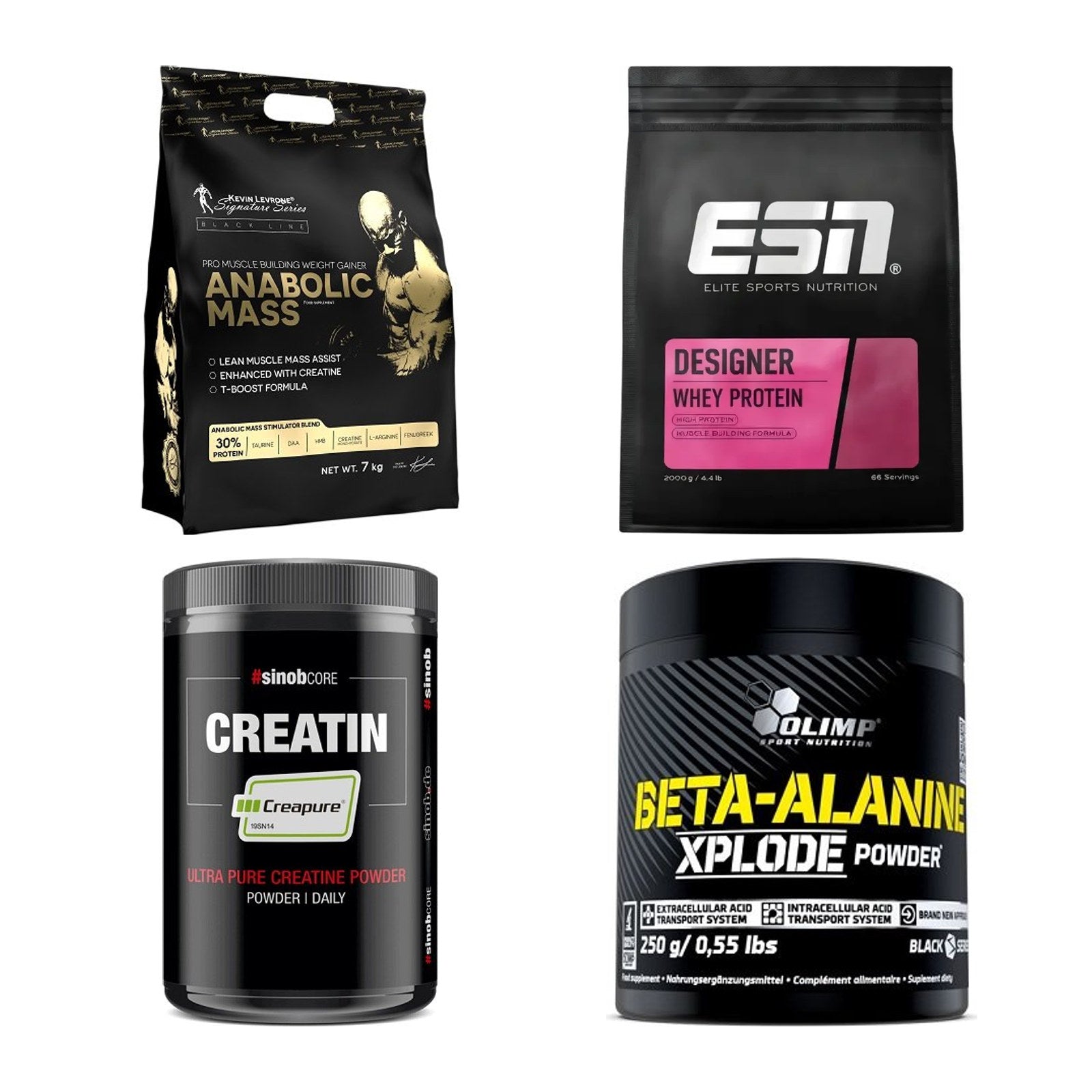 Masseaufbau für Fortgeschrittene: Kevin Levrone Anabolic + 3 weitere – alle enthaltenen Artikel