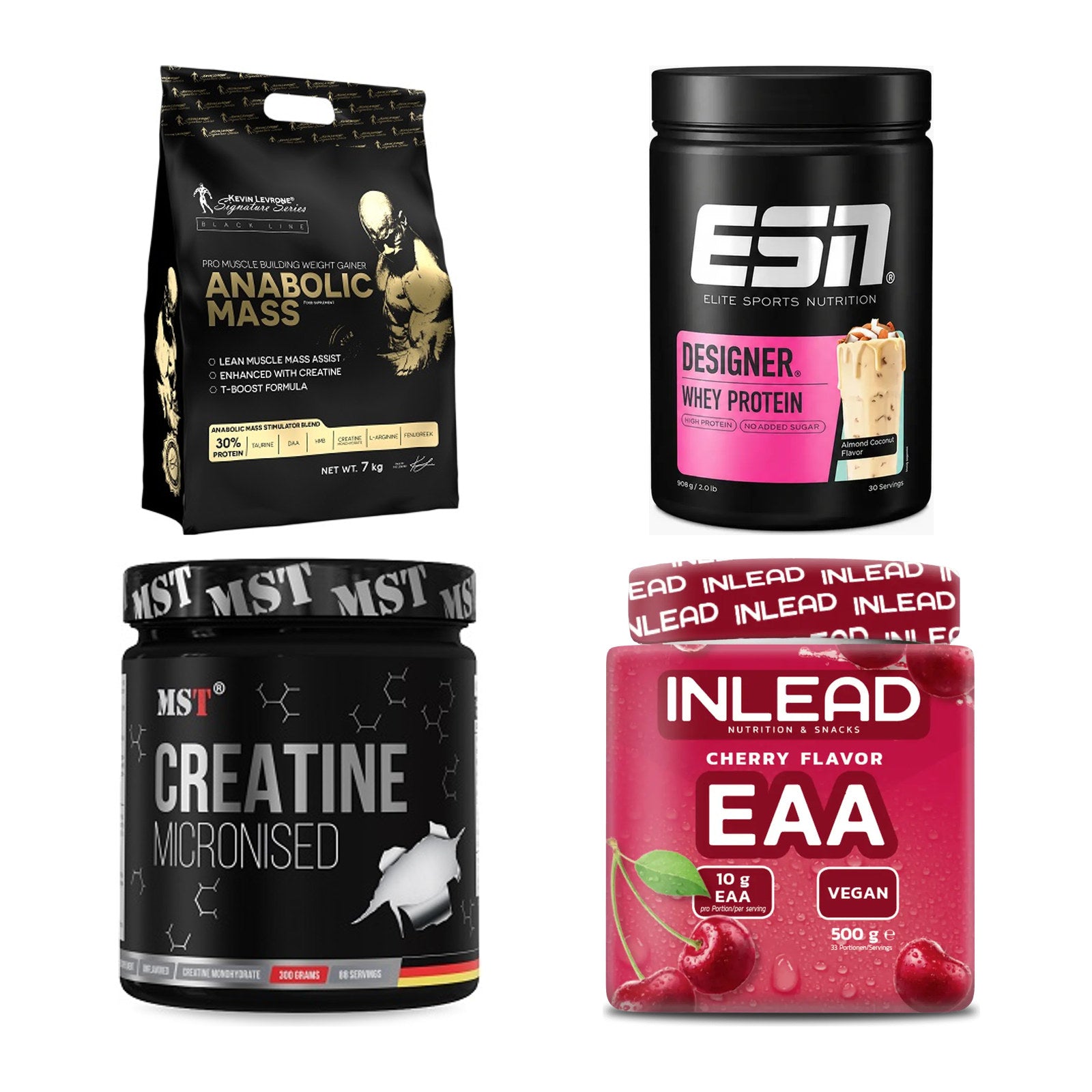 Masseaufbau für Fortgeschrittene: Kevin Levrone Anabolic + 3 weitere – alle enthaltenen Artikel