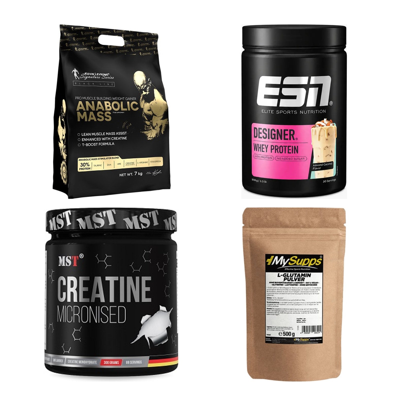 Masseaufbau für Fortgeschrittene: Kevin Levrone Anabolic + 3 weitere – alle enthaltenen Artikel