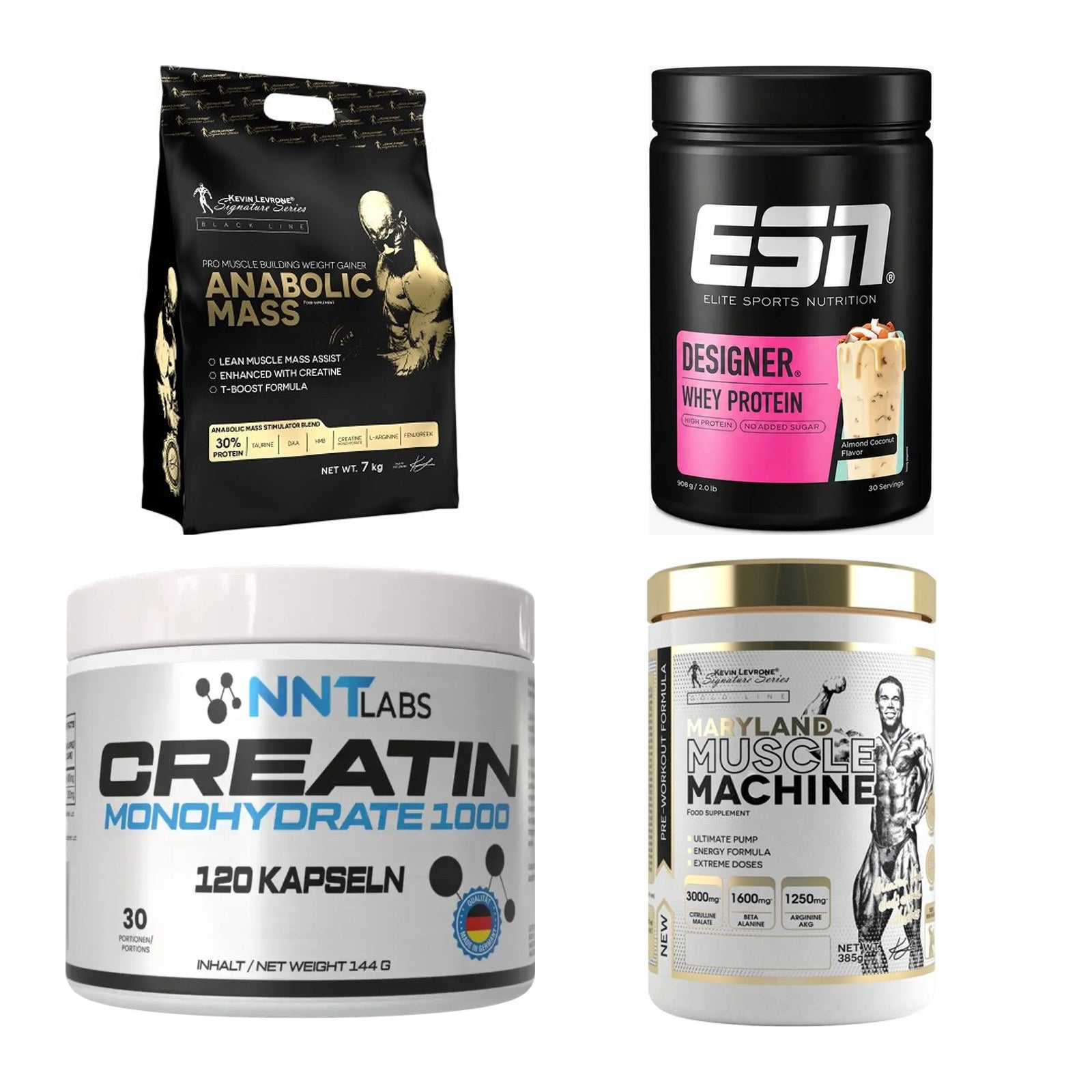 Masseaufbau für Fortgeschrittene: Kevin Levrone Anabolic + 3 weitere – alle enthaltenen Artikel