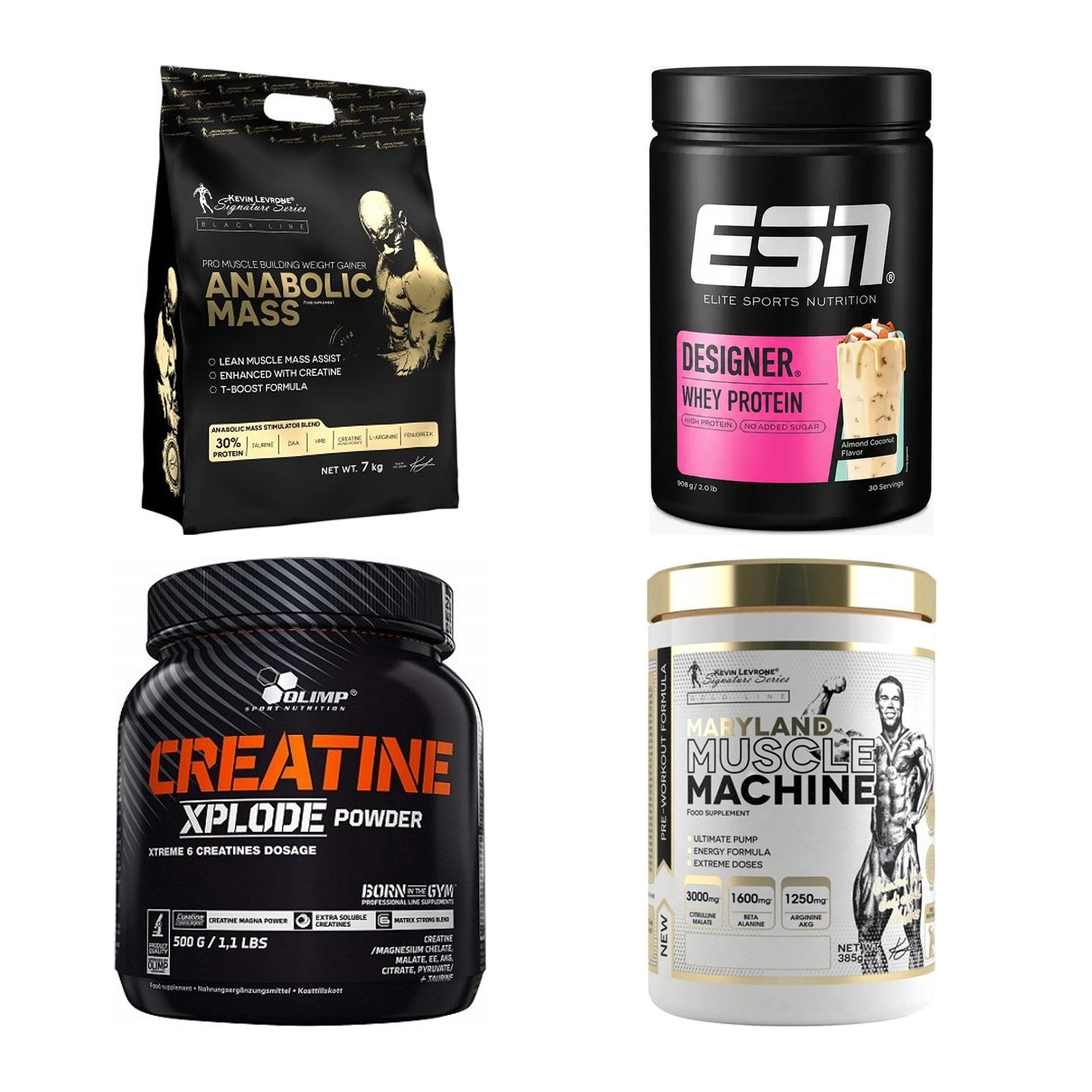 Masseaufbau für Fortgeschrittene: Kevin Levrone Anabolic + 3 weitere – alle enthaltenen Artikel